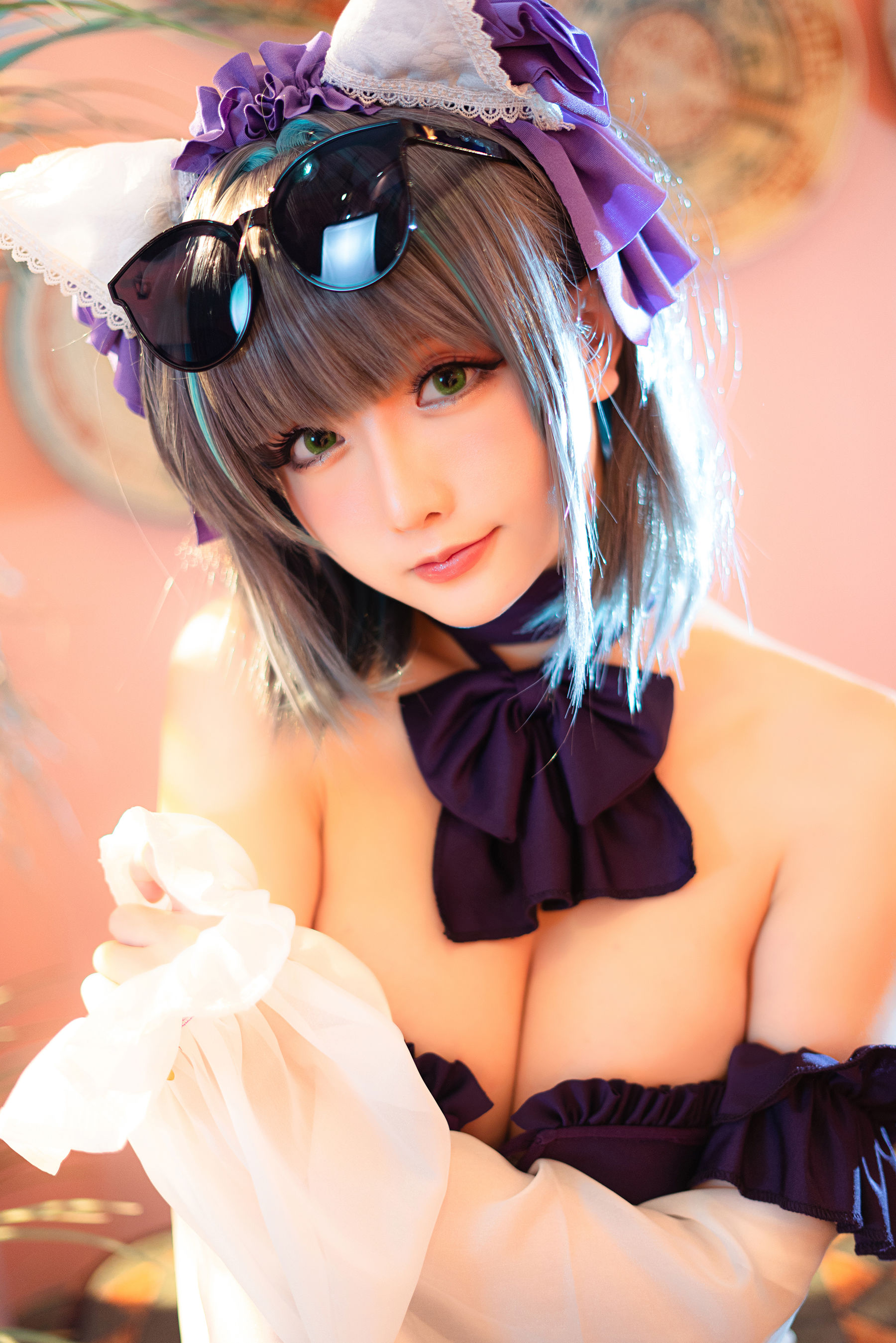 [COS福利] Coser小姐姐星之迟迟 - R-Maid《柴郡泳装》