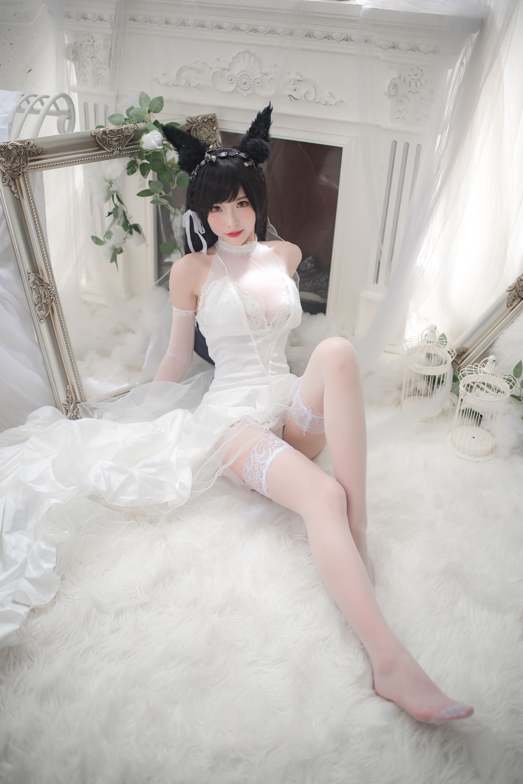 [COS福利] 尤物清水由乃 - 爱宕婚纱