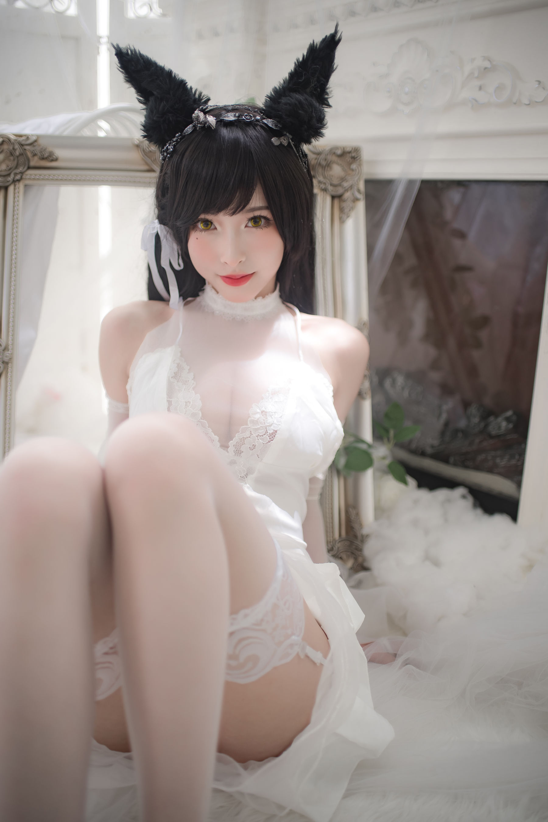 [COS福利] 尤物清水由乃 - 爱宕婚纱