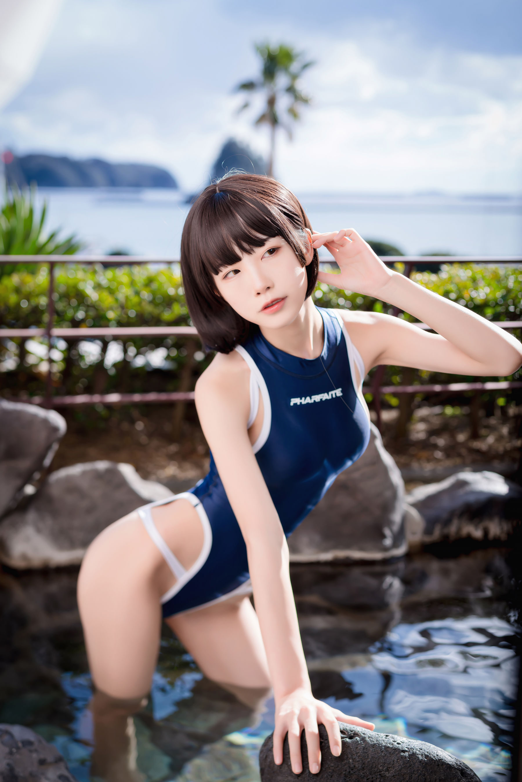 [COS福利] 动漫博主水淼aqua - 竞泳水着