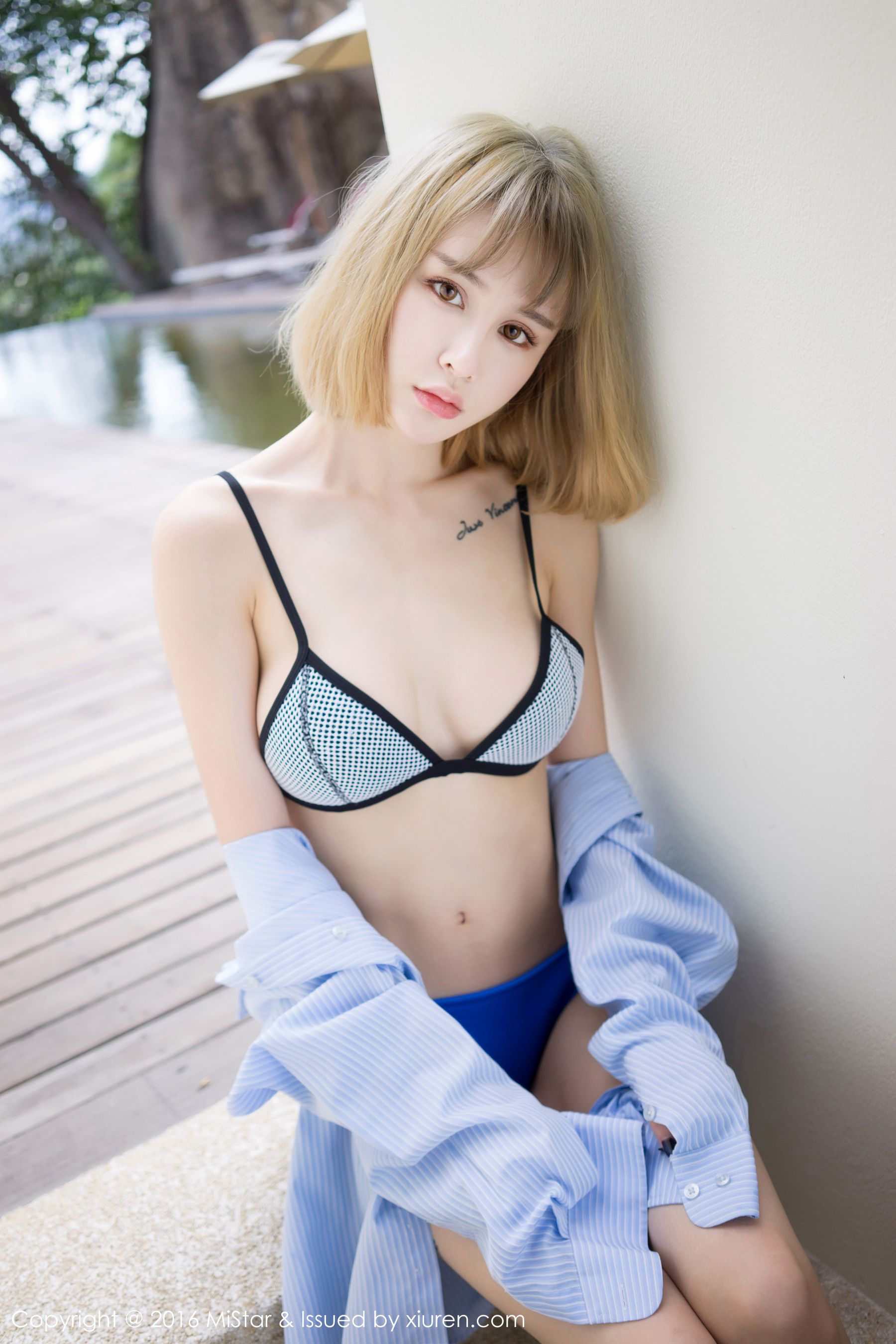 Cheryl青树《苏梅岛旅拍》清新比基尼+衬衫系列 [魅妍社MiStar] Vol.118