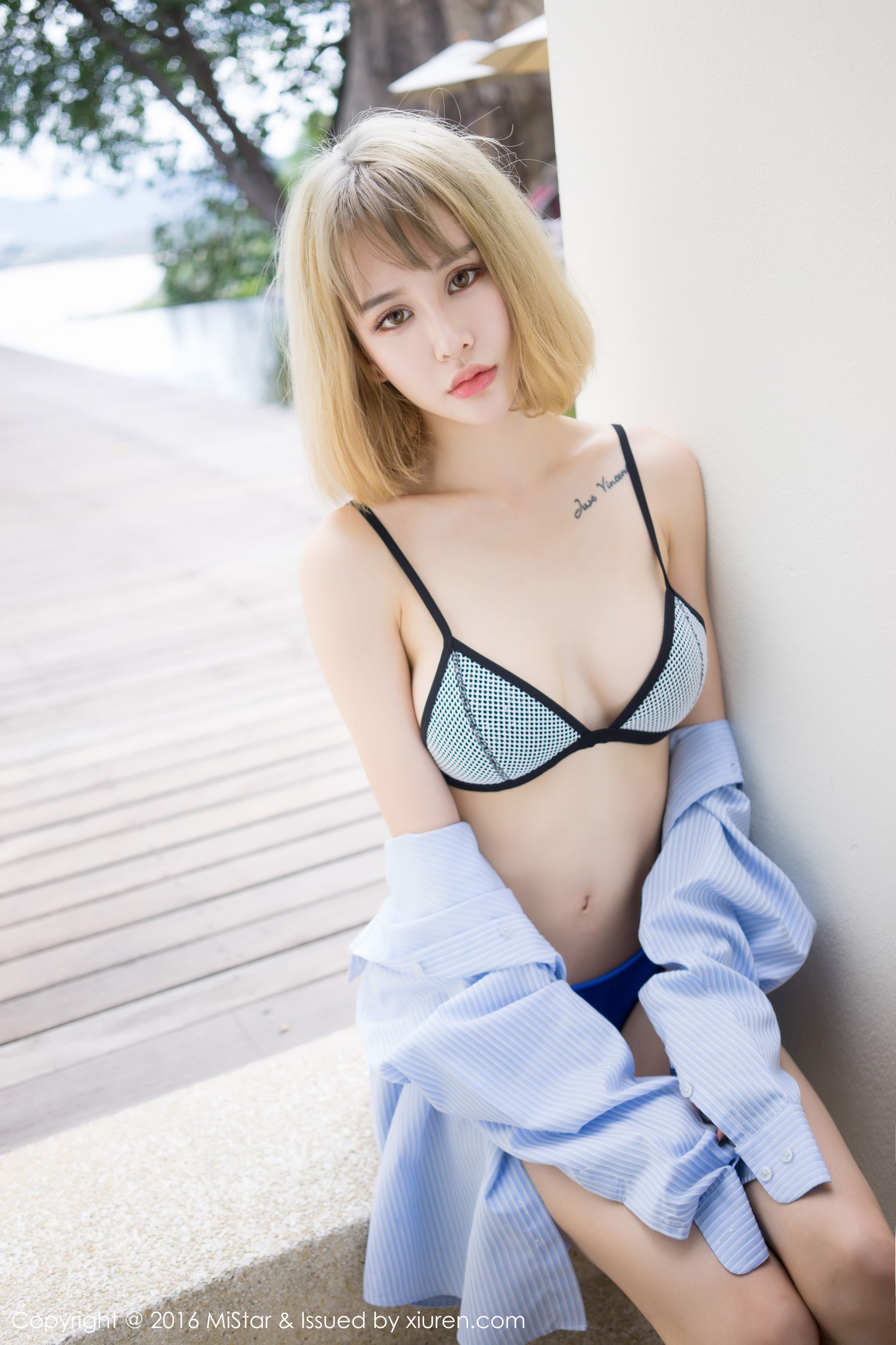 Cheryl青树《苏梅岛旅拍》清新比基尼+衬衫系列 [魅妍社MiStar] Vol.118