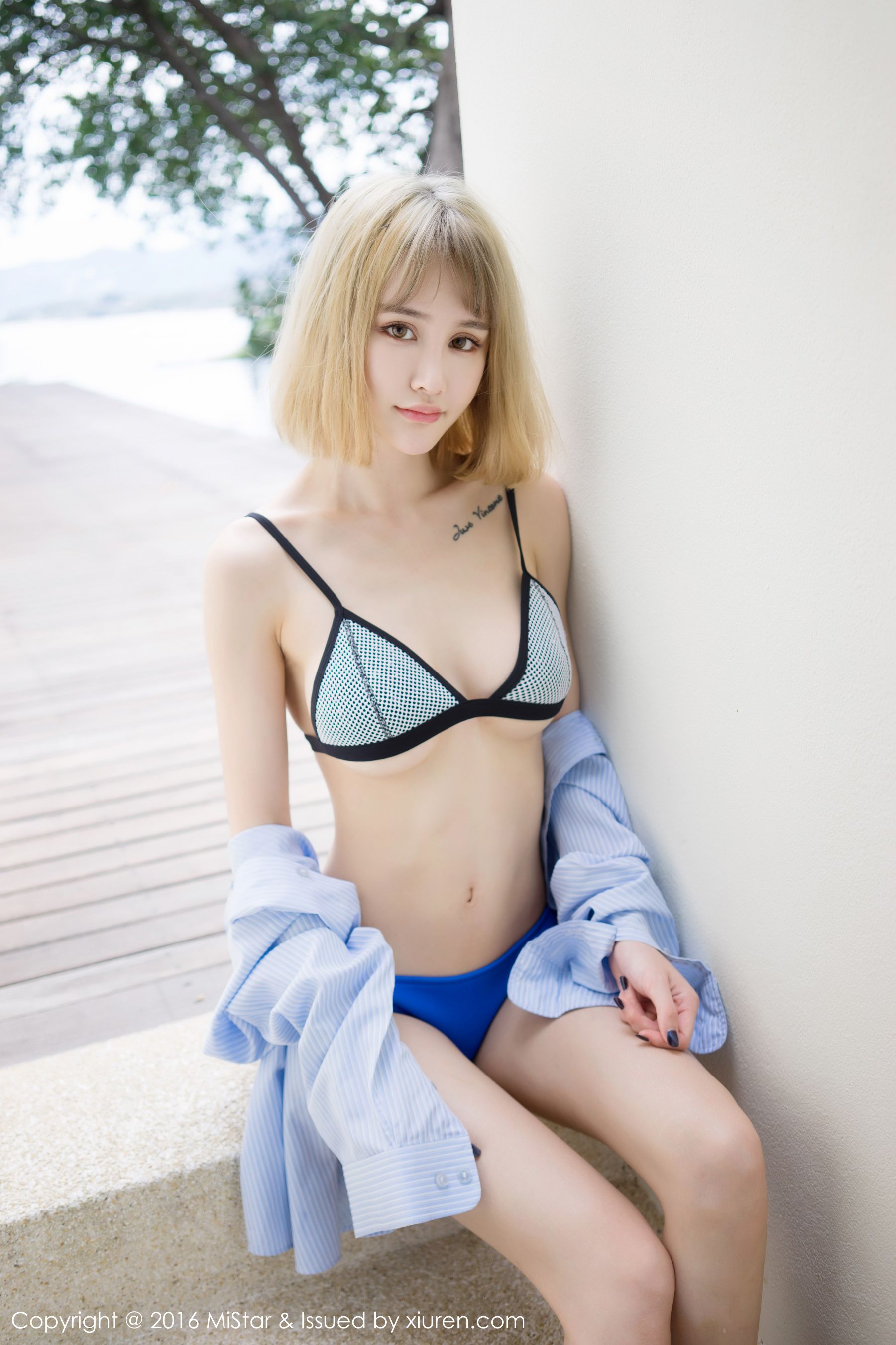 Cheryl青树《苏梅岛旅拍》清新比基尼+衬衫系列 [魅妍社MiStar] Vol.118