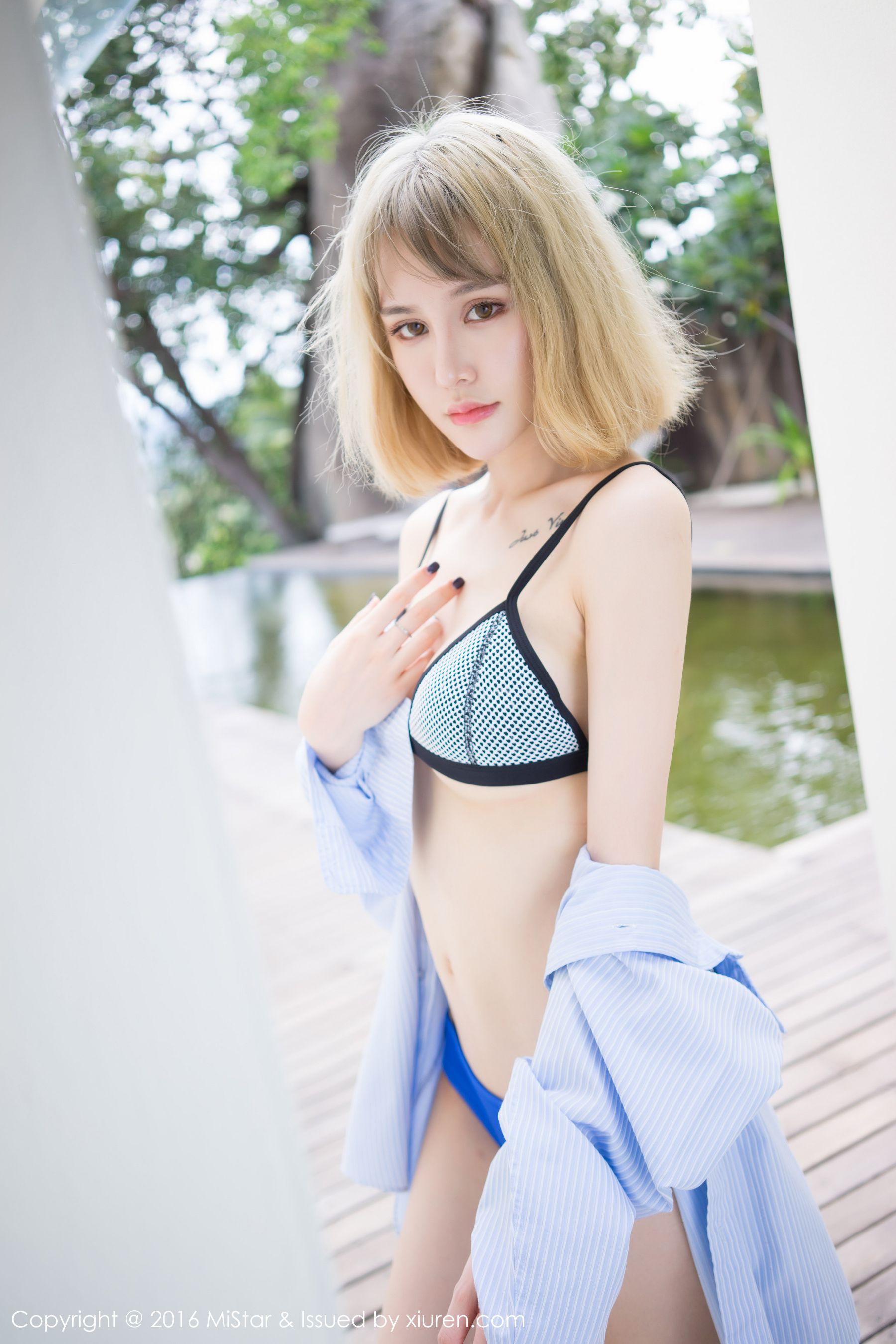 Cheryl青树《苏梅岛旅拍》清新比基尼+衬衫系列 [魅妍社MiStar] Vol.118