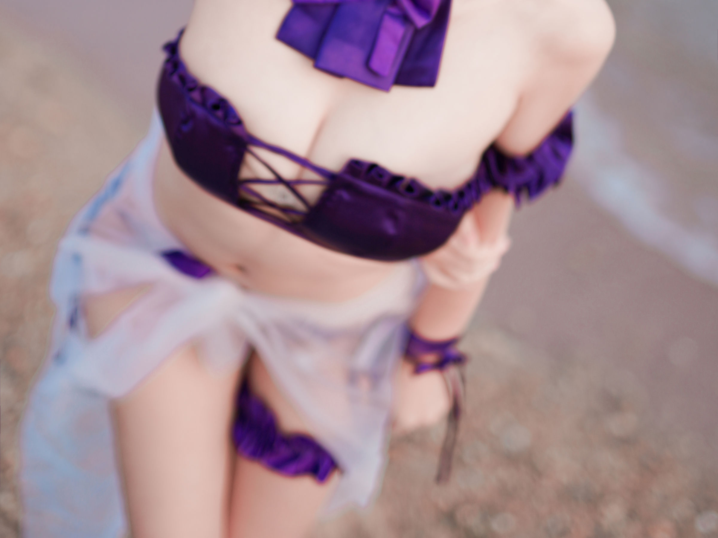 [COS福利] Cosplay日奈娇 - 柴郡猫泳装