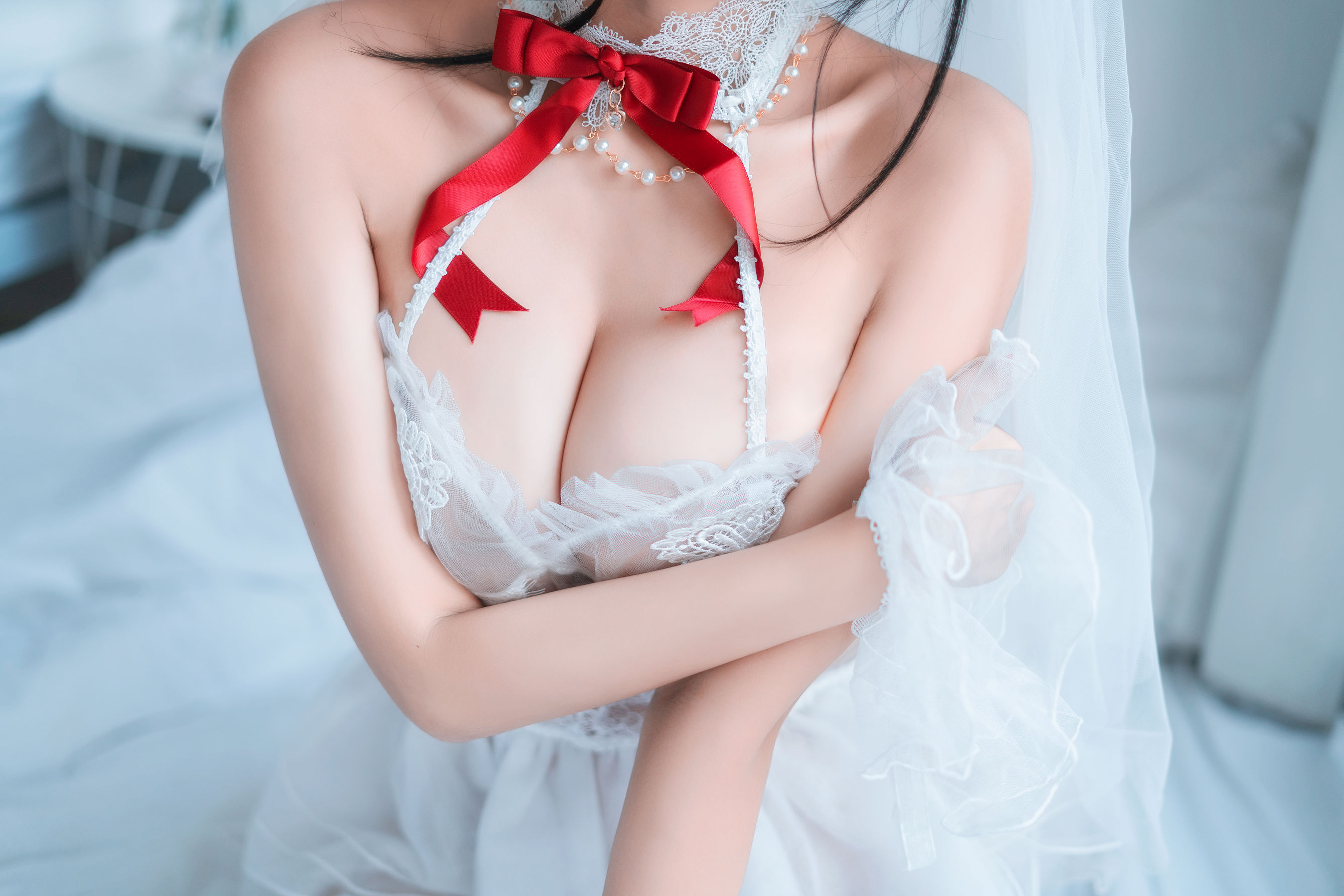 [COS福利] 微博妹子三度_69 - 婚纱孔雀翎