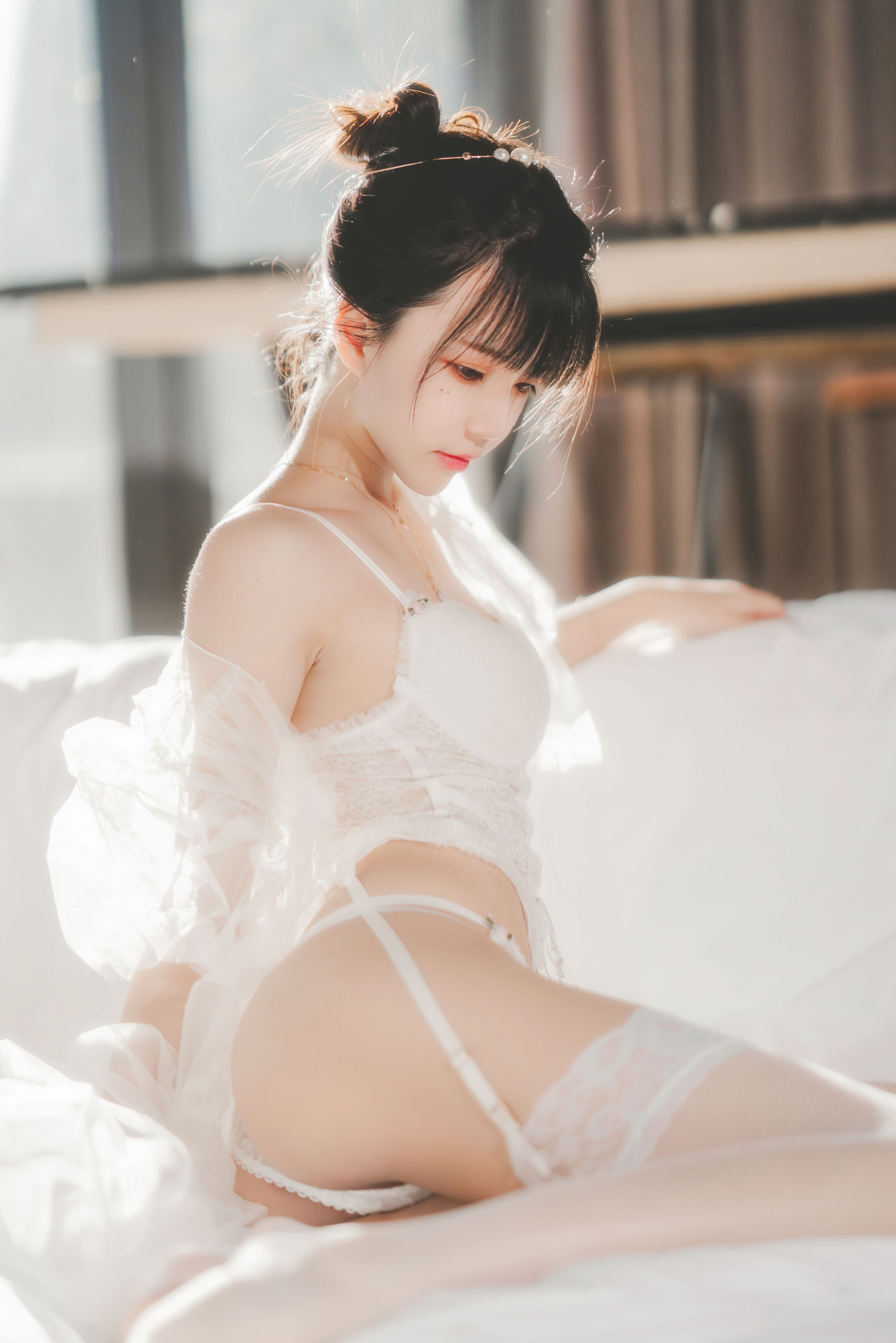 [COS福利] 桜桃喵 - 白纱糖02