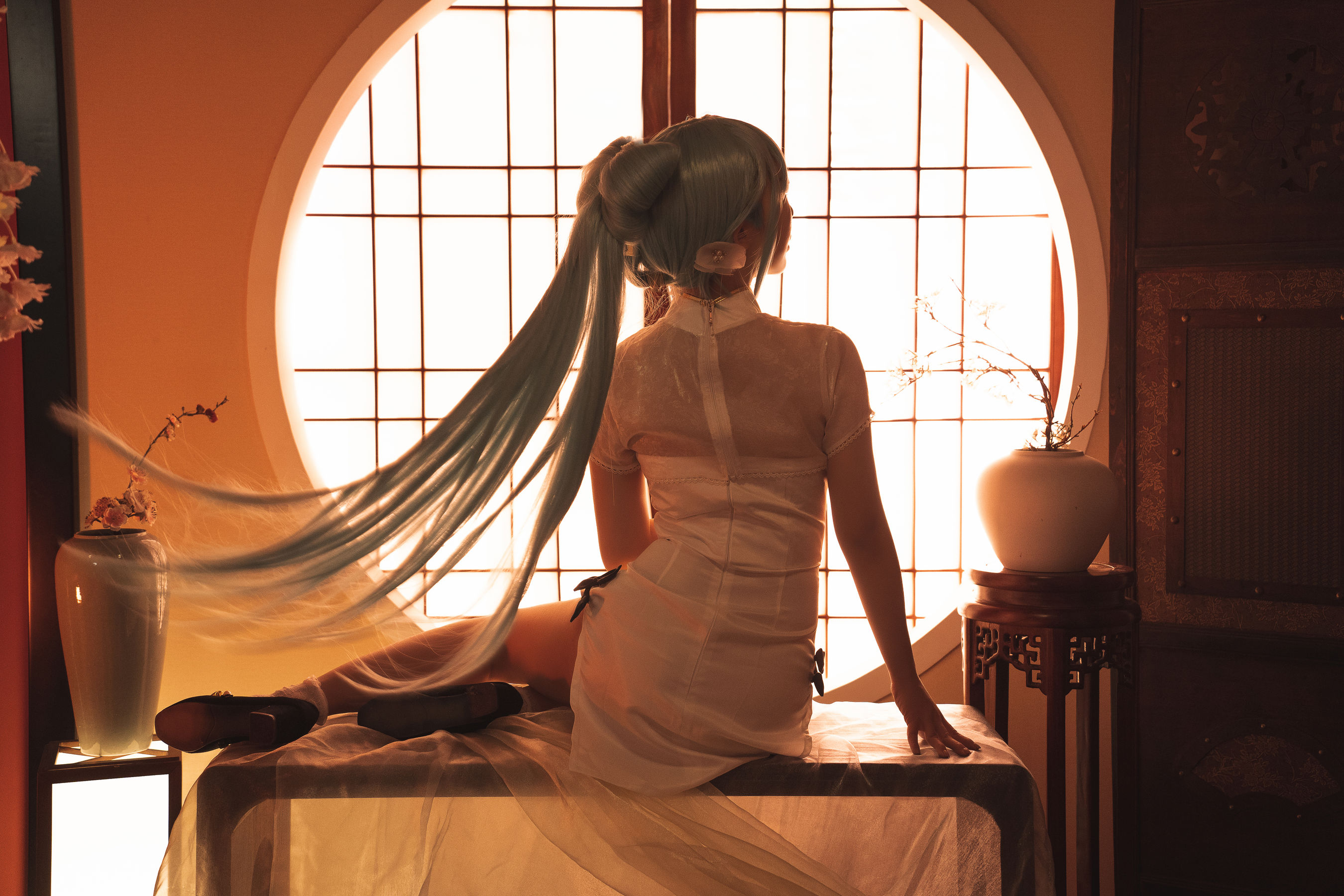 [COS福利] 可爱人气Coser面饼仙儿 - 初音旗袍