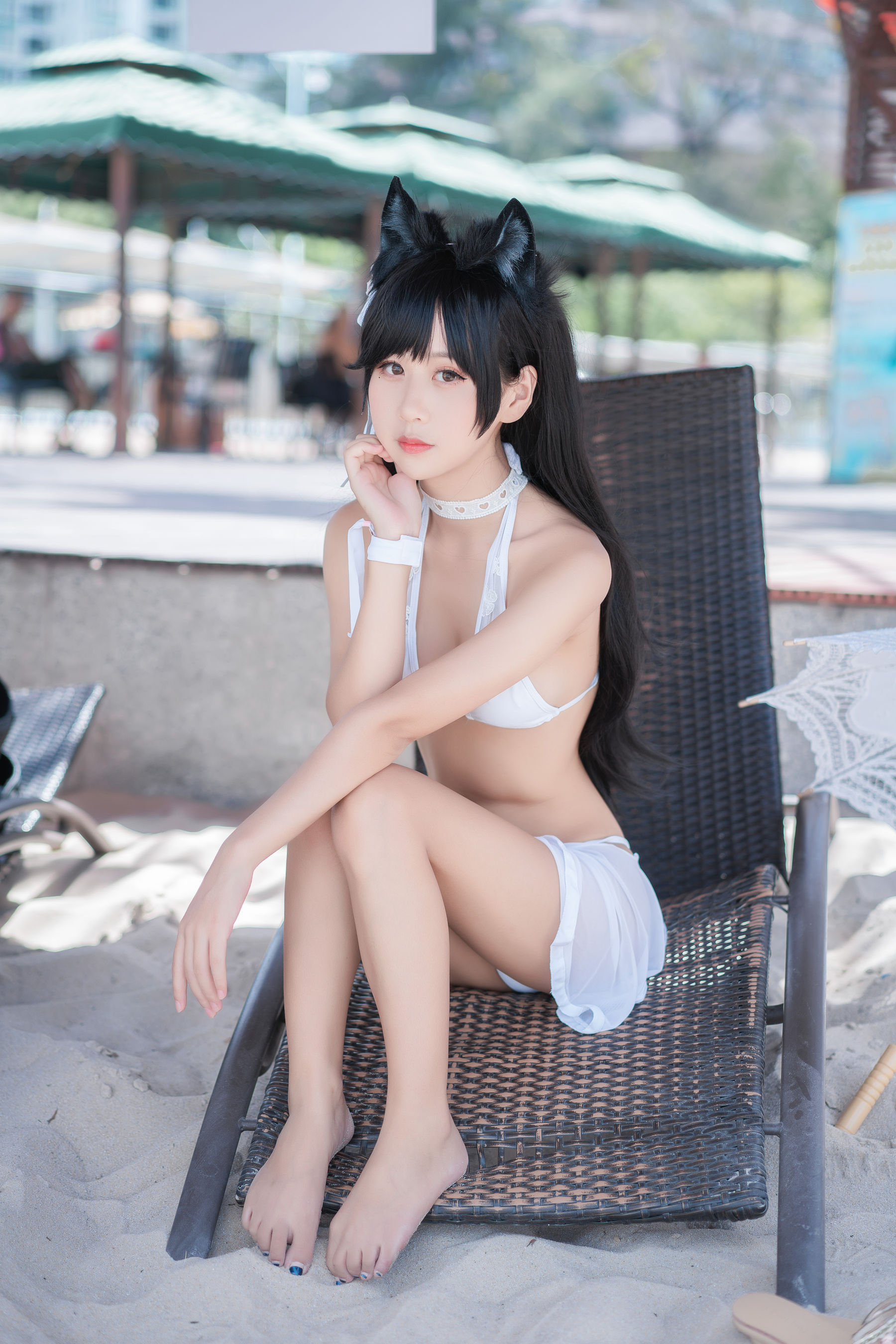 [COS福利] 阳光美少女萌芽儿o0 - 爱宕泳装