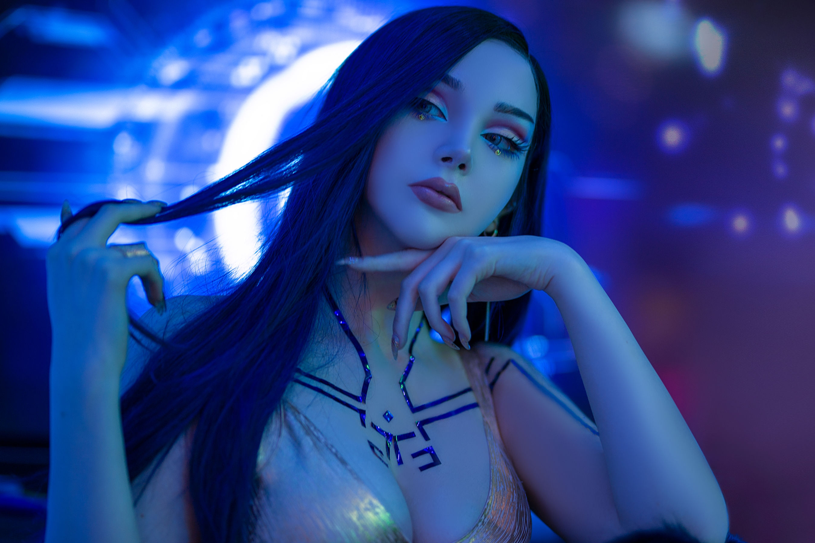[COS福利] 国外美女SayaTheFox - Cyberpunk Dress