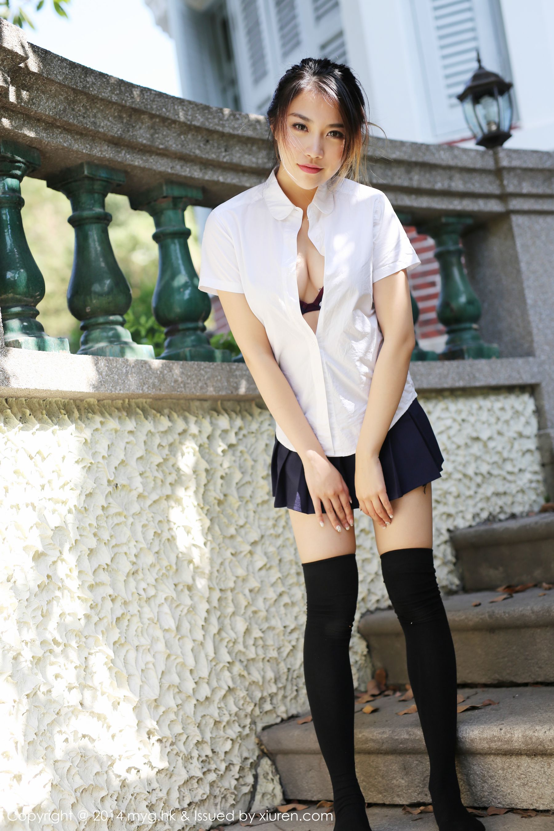 许诺Sabrina《厦门旅拍》内衣+校服系列 [美媛馆MyGirl] Vol.072