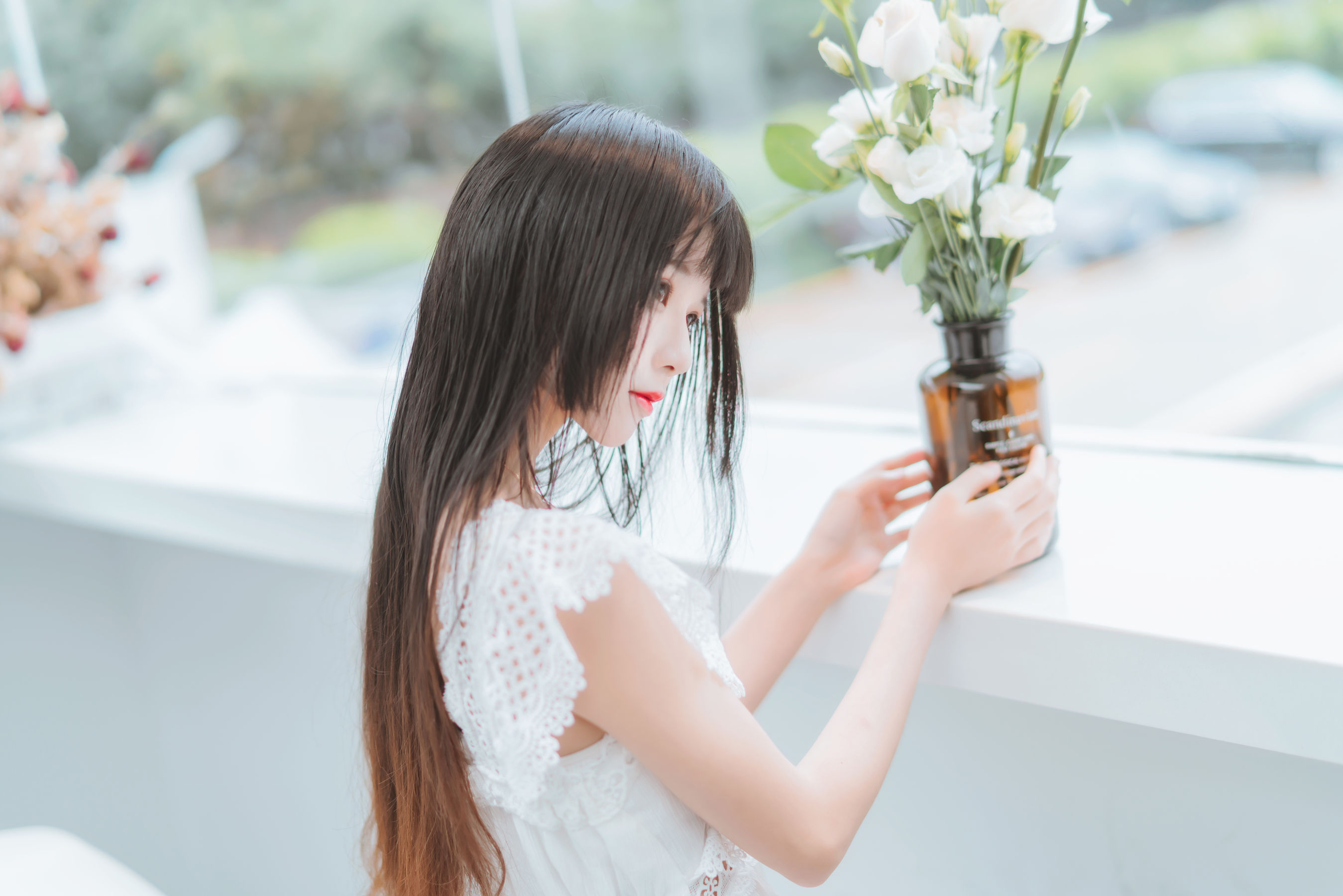 [COS福利] 桜桃喵 - 清新之白花花
