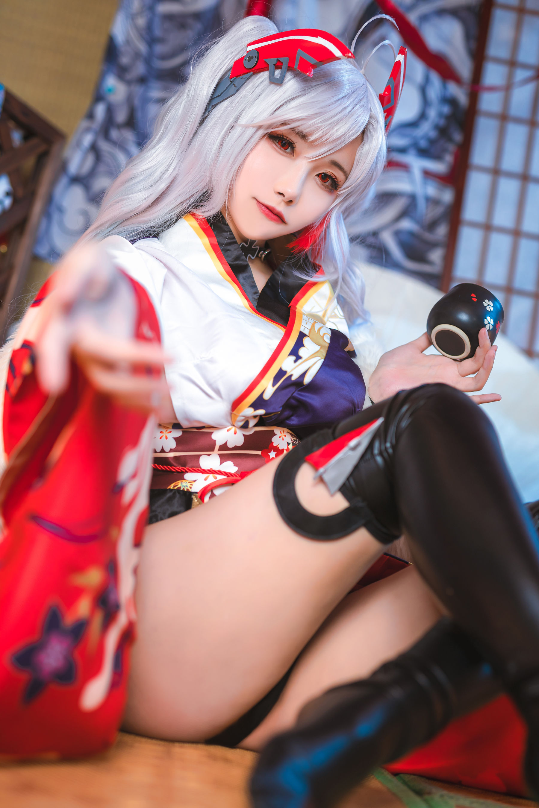 [COS福利] 微博妹子Momoko葵葵 - 欧根之和服
