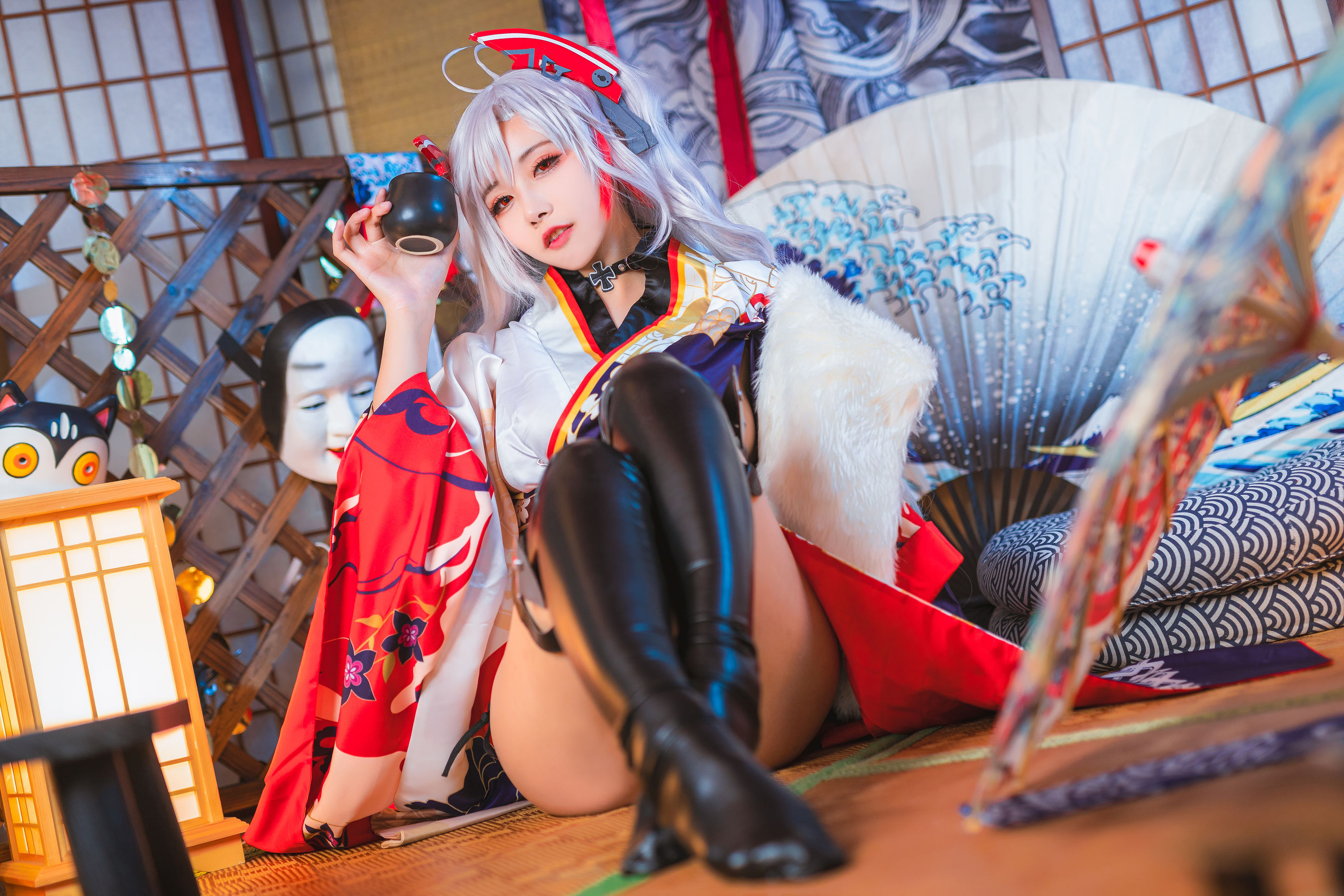 [COS福利] 微博妹子Momoko葵葵 - 欧根之和服