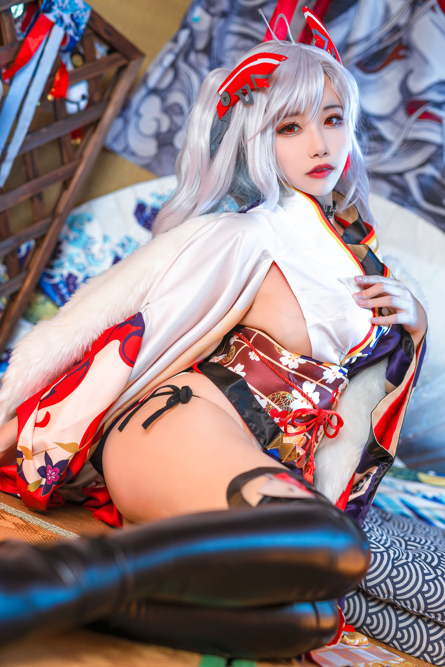 [COS福利] 微博妹子Momoko葵葵 - 欧根之和服