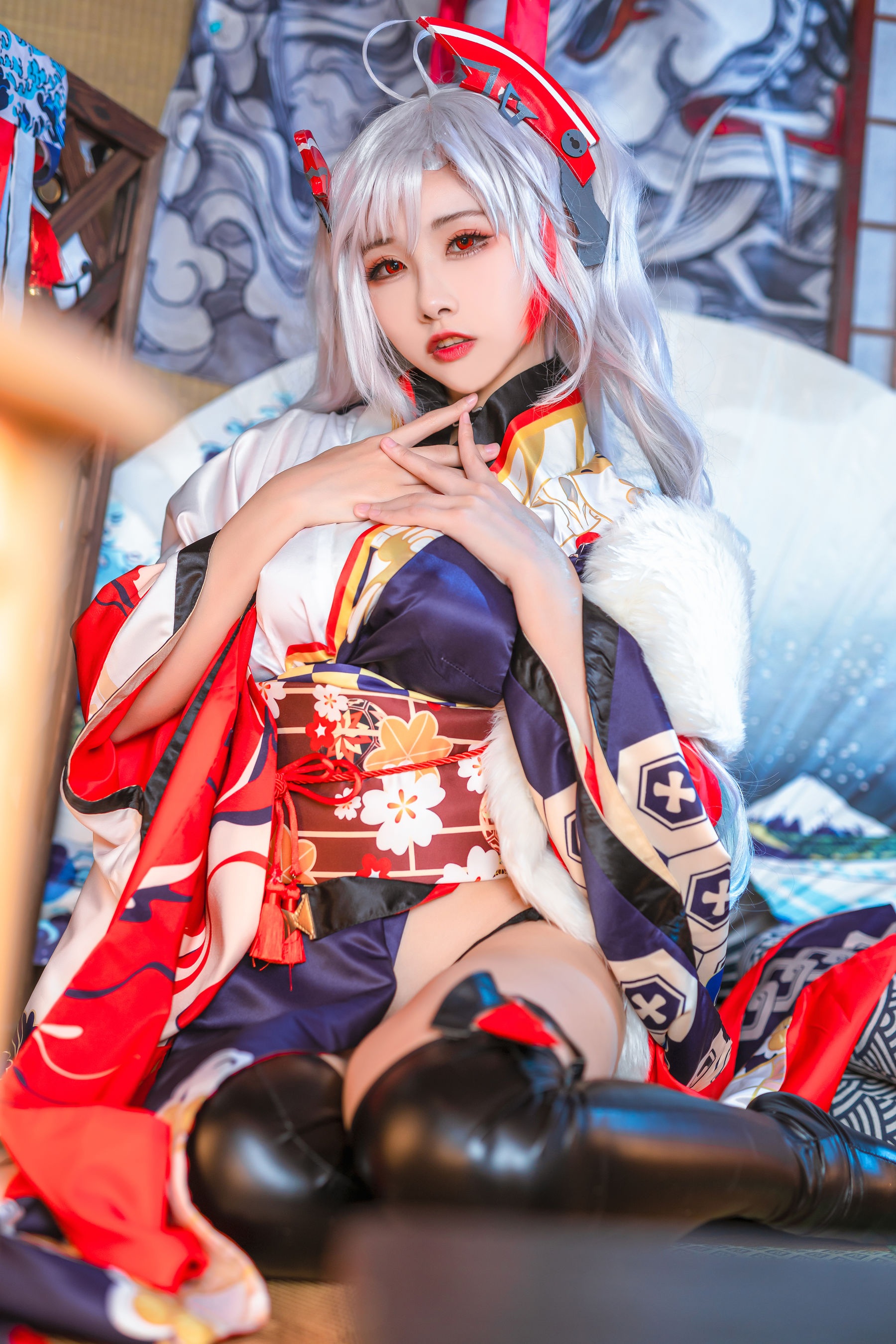 [COS福利] 微博妹子Momoko葵葵 - 欧根之和服