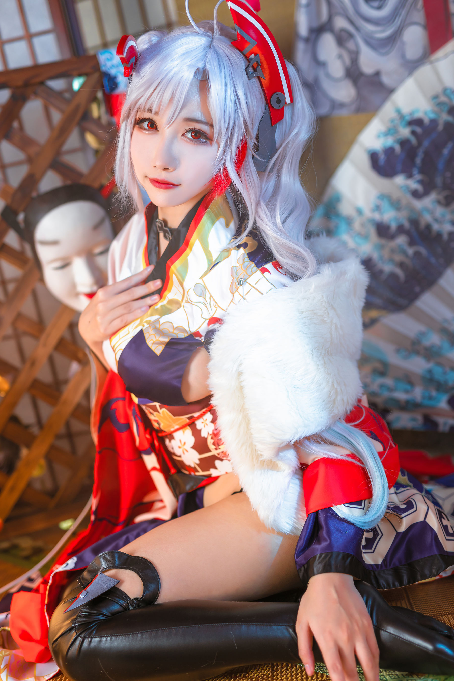 [COS福利] 微博妹子Momoko葵葵 - 欧根之和服