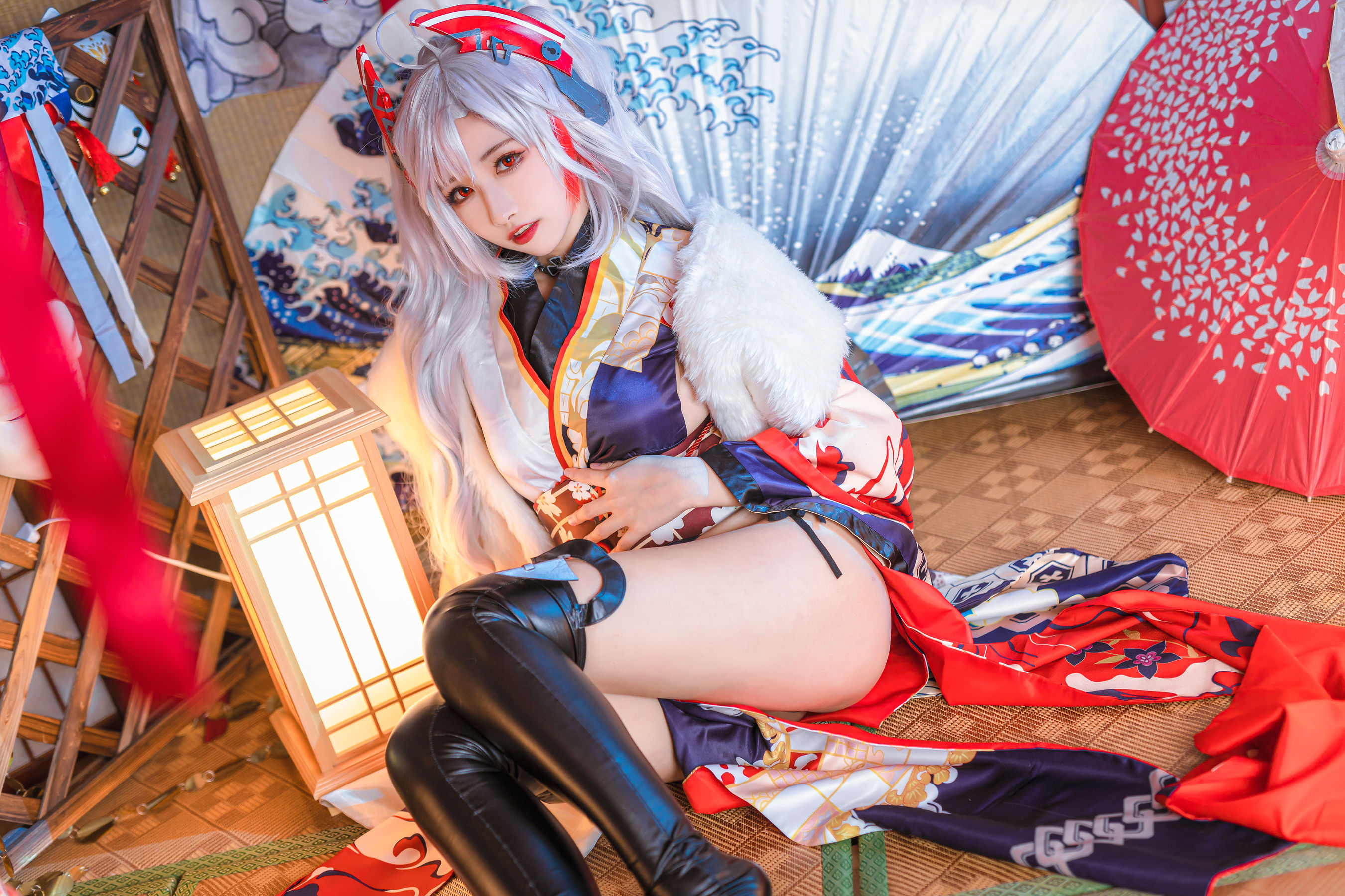 [COS福利] 微博妹子Momoko葵葵 - 欧根之和服
