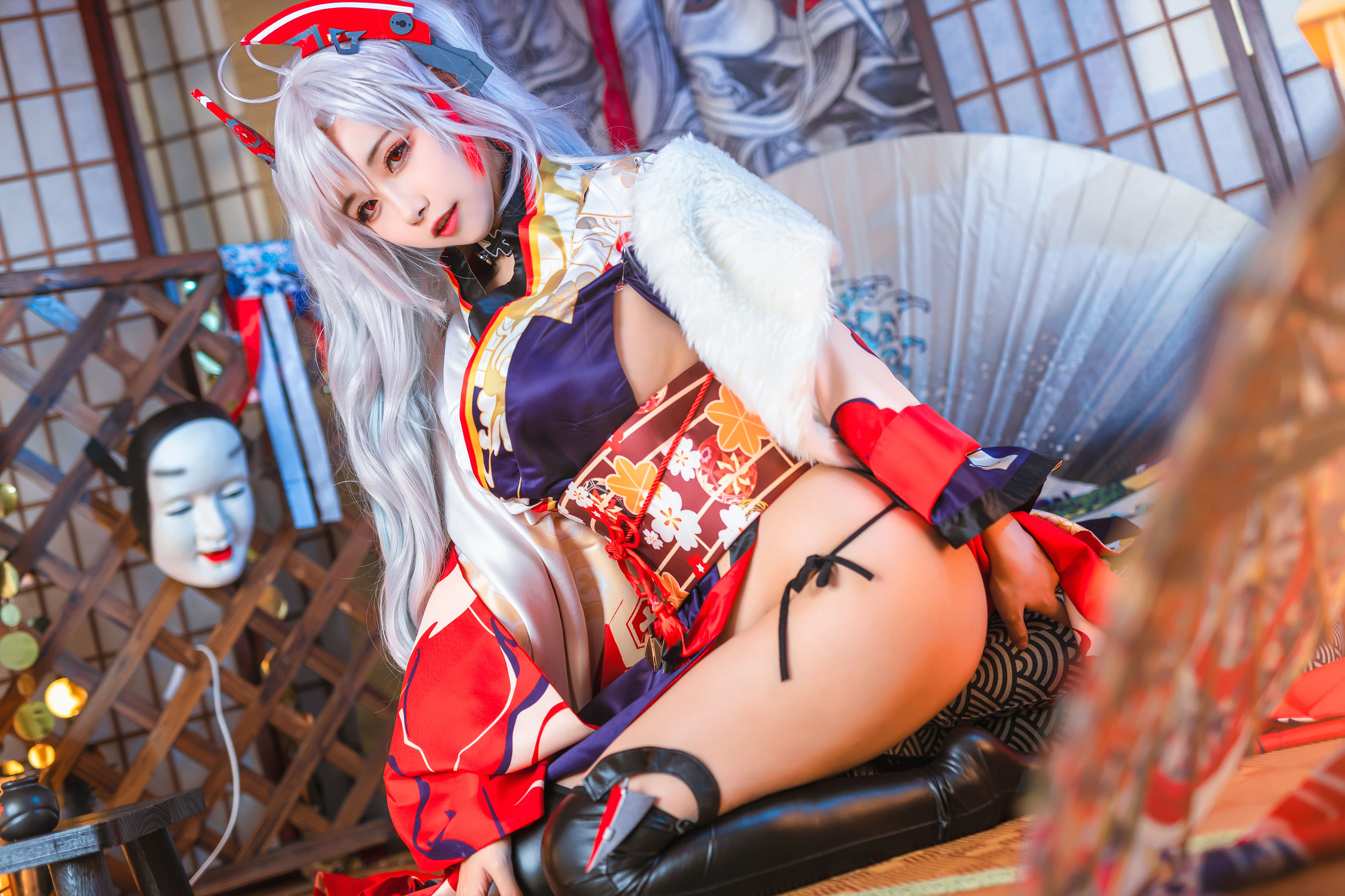 [COS福利] 微博妹子Momoko葵葵 - 欧根之和服