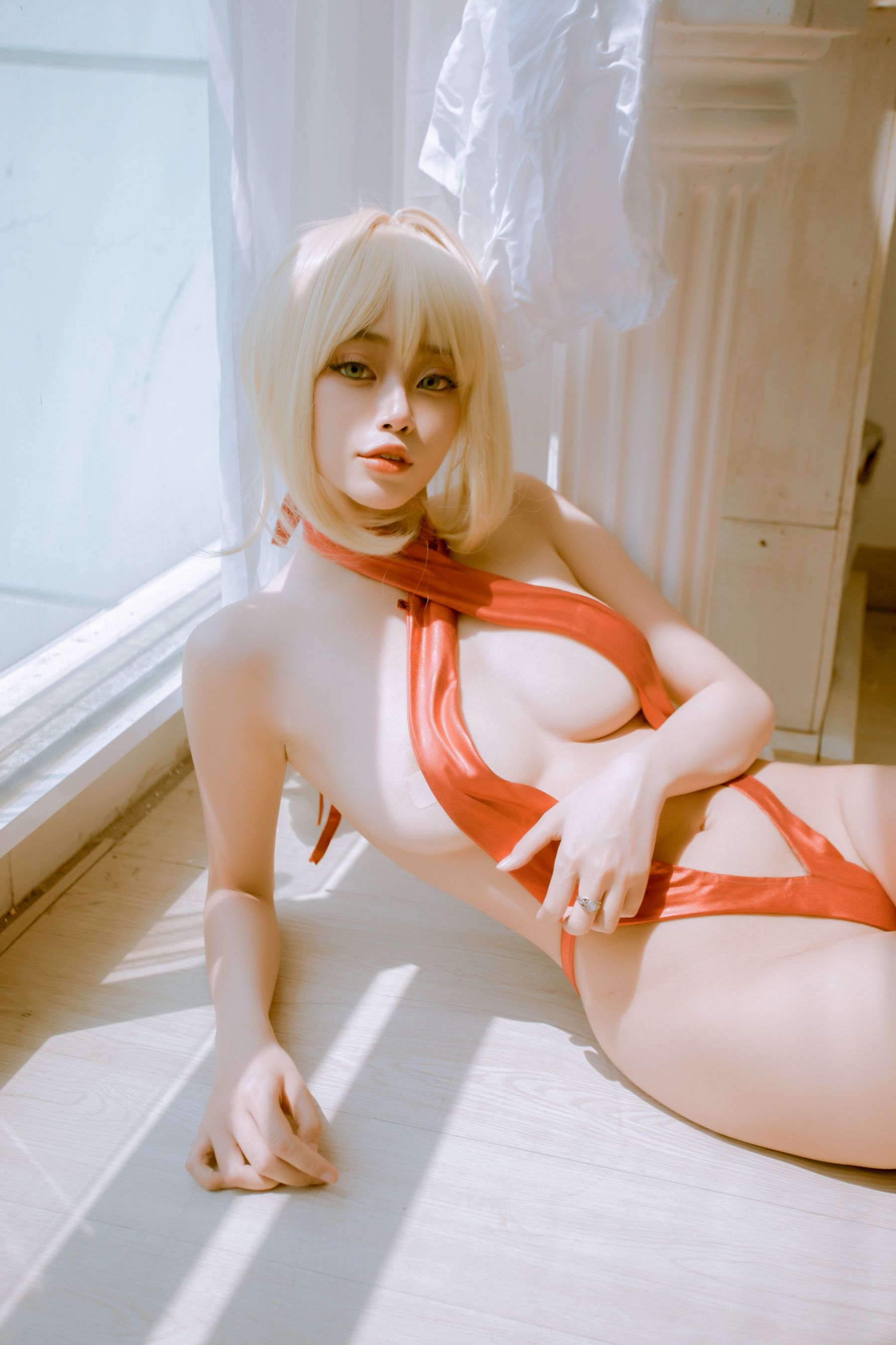 [COS福利] 日本性感萝莉Byoru - Nero Swimsuit 尼禄泳装