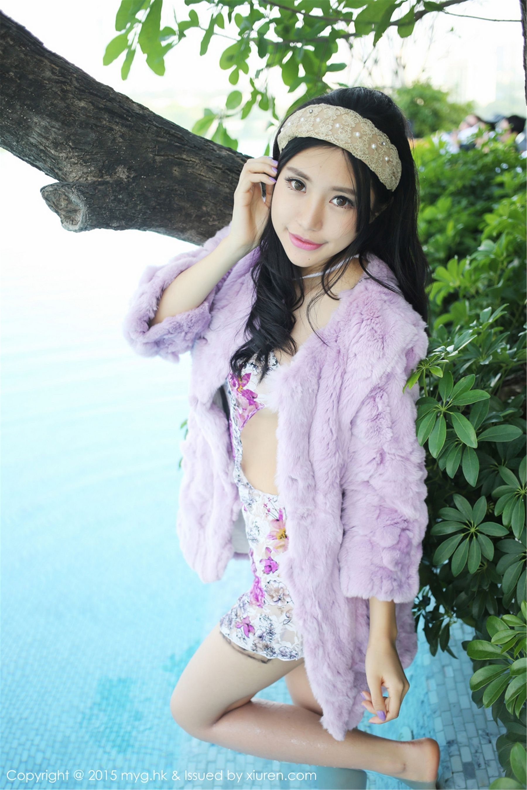 绮里嘉ula《泰国旅拍》英伦风校服+短裙+比基尼 [美媛馆MyGirl] Vol.091