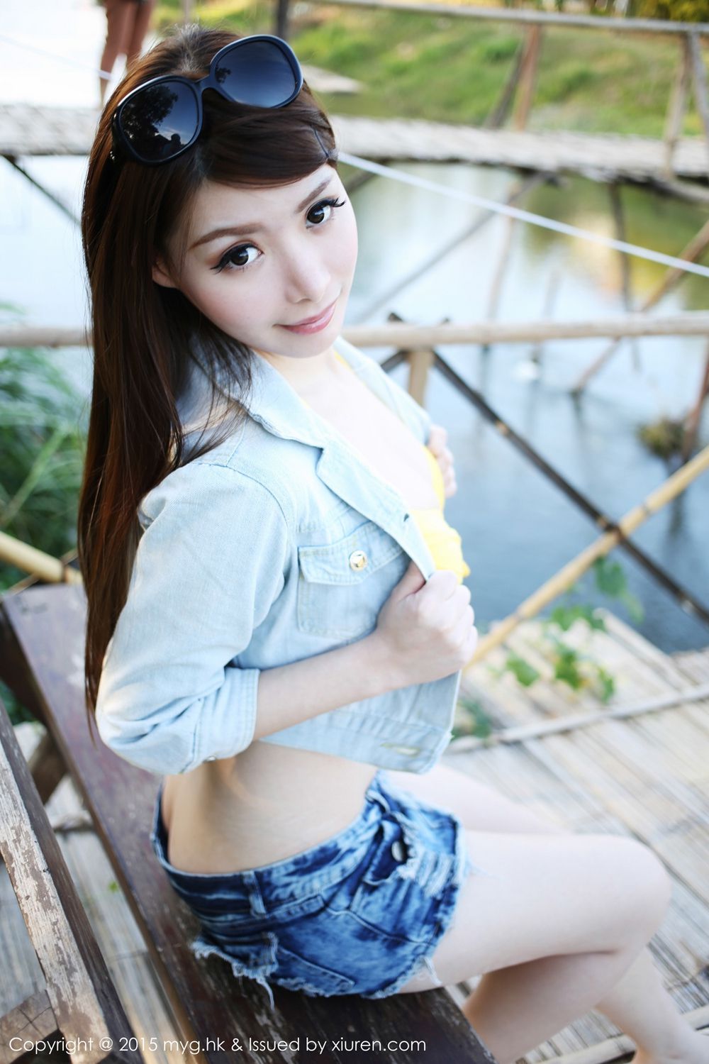 MARA醬《泰国清迈旅拍》牛仔热裤+唯美薄纱 [美媛馆MyGirl] Vol.094