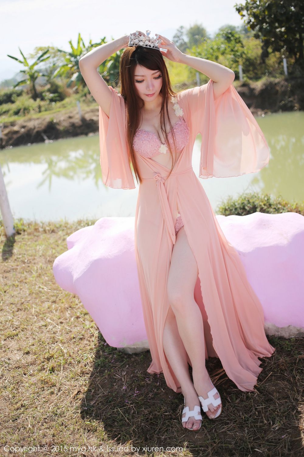 MARA醬《泰国清迈旅拍》牛仔热裤+唯美薄纱 [美媛馆MyGirl] Vol.094