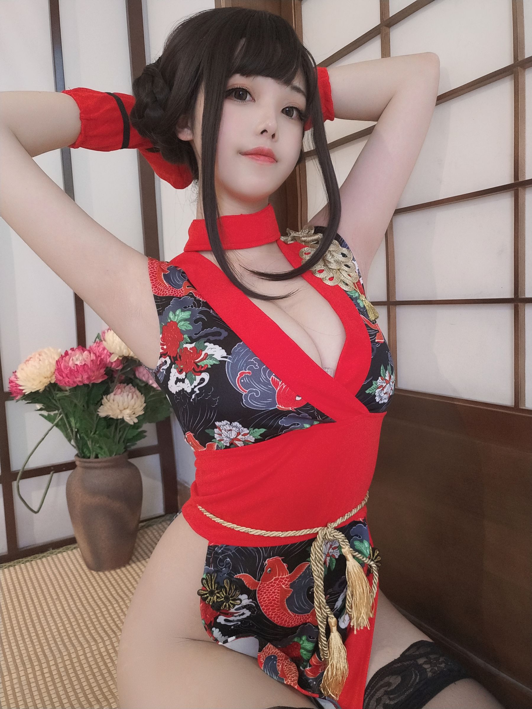 [COS福利] 萌系小姐姐蜜汁猫裘 - 红武士