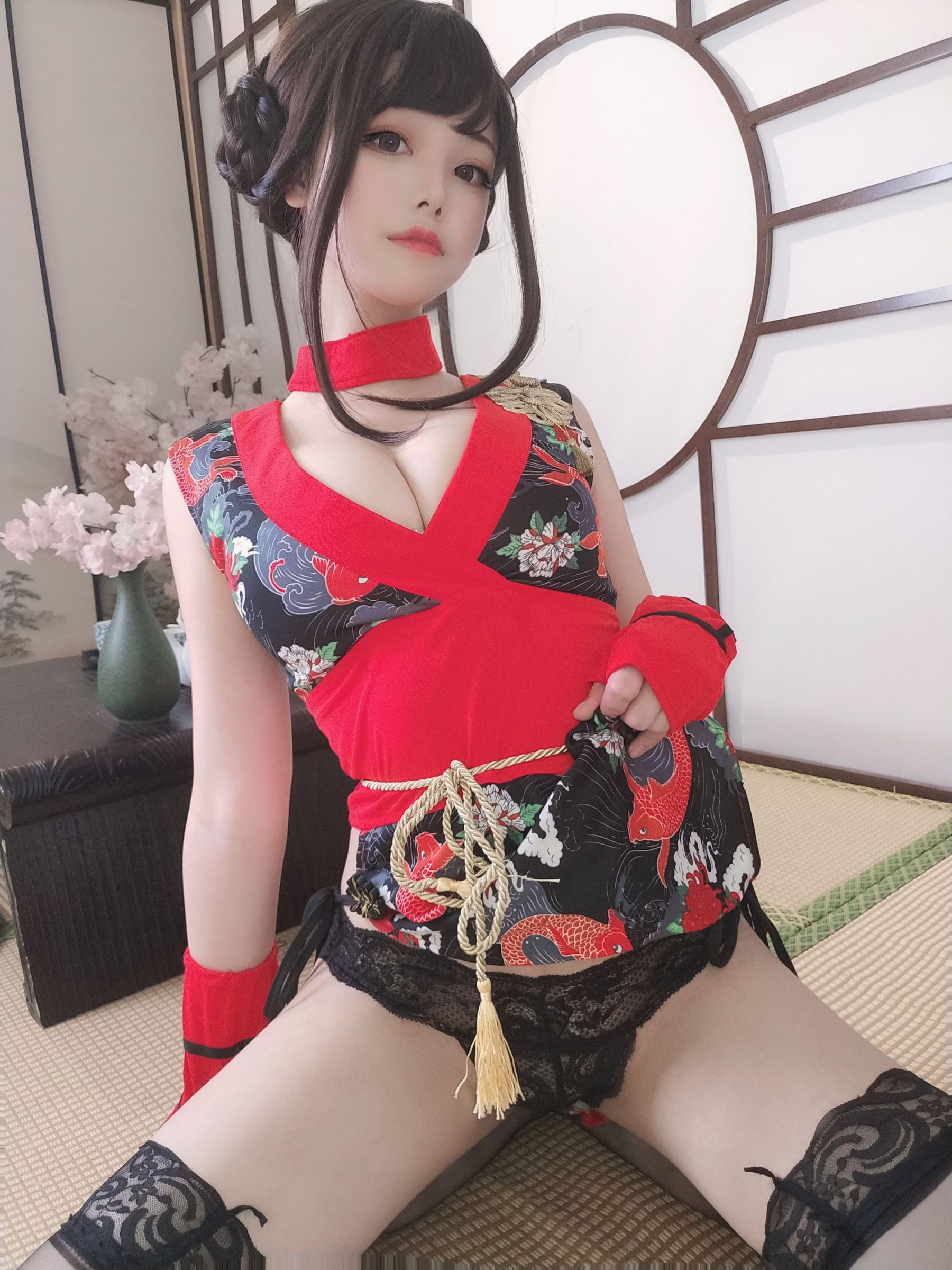 [COS福利] 萌系小姐姐蜜汁猫裘 - 红武士