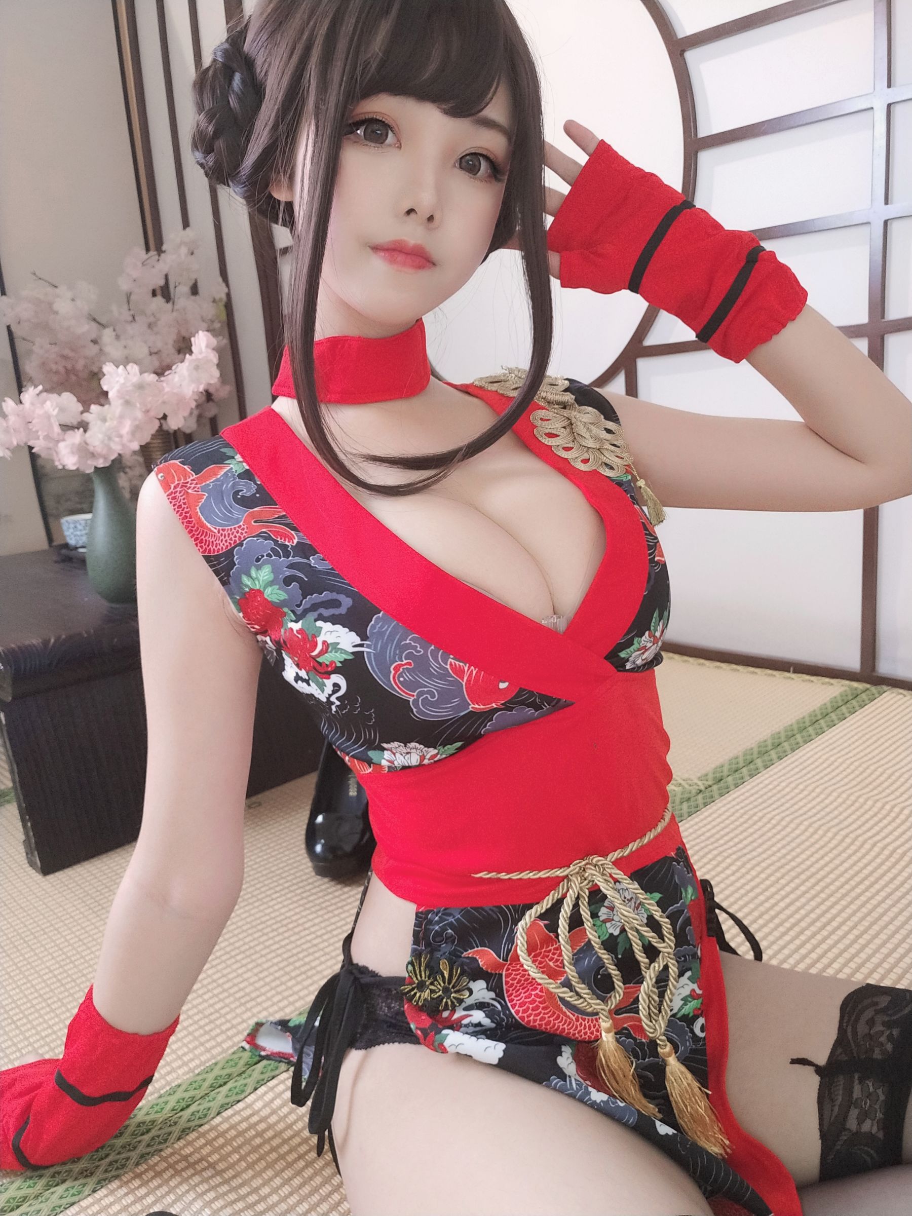 [COS福利] 萌系小姐姐蜜汁猫裘 - 红武士