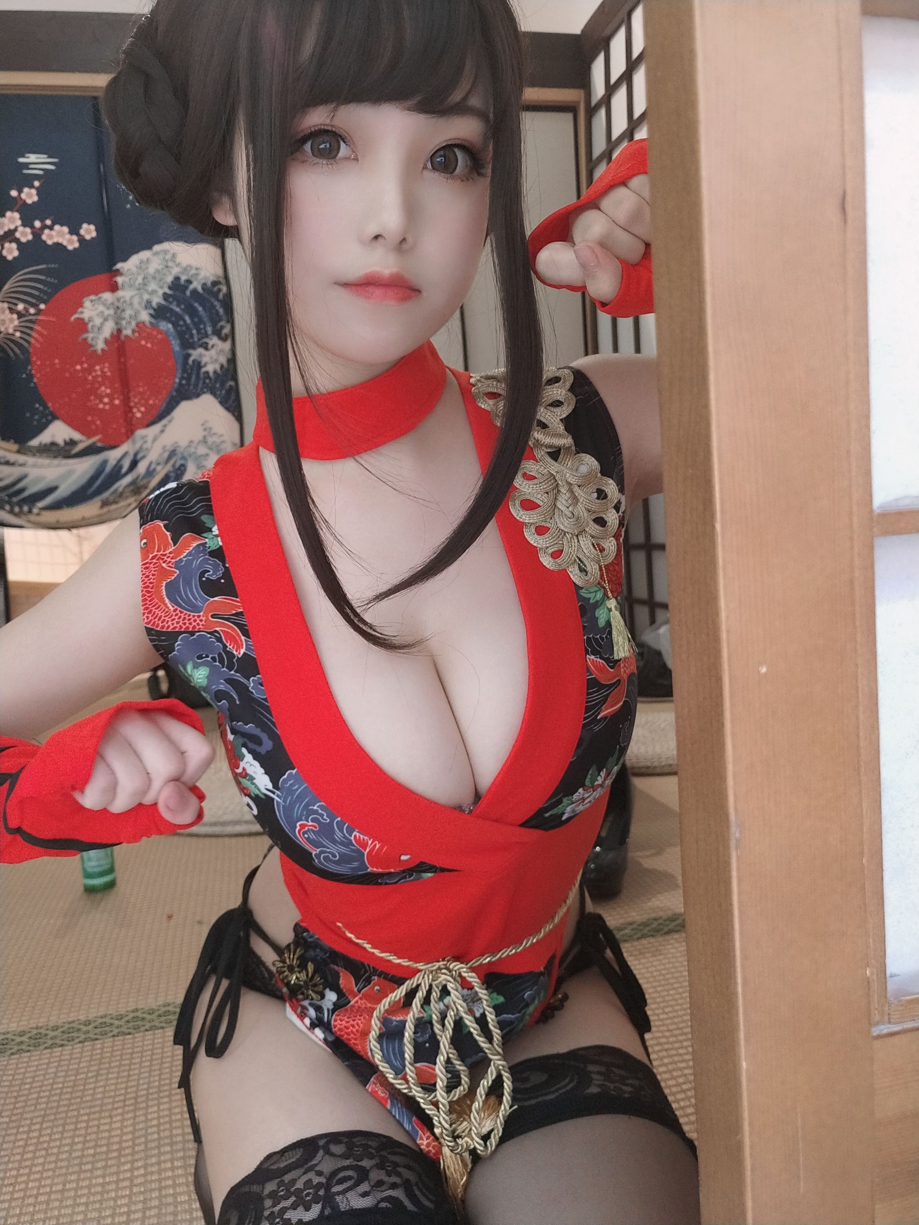 [COS福利] 萌系小姐姐蜜汁猫裘 - 红武士