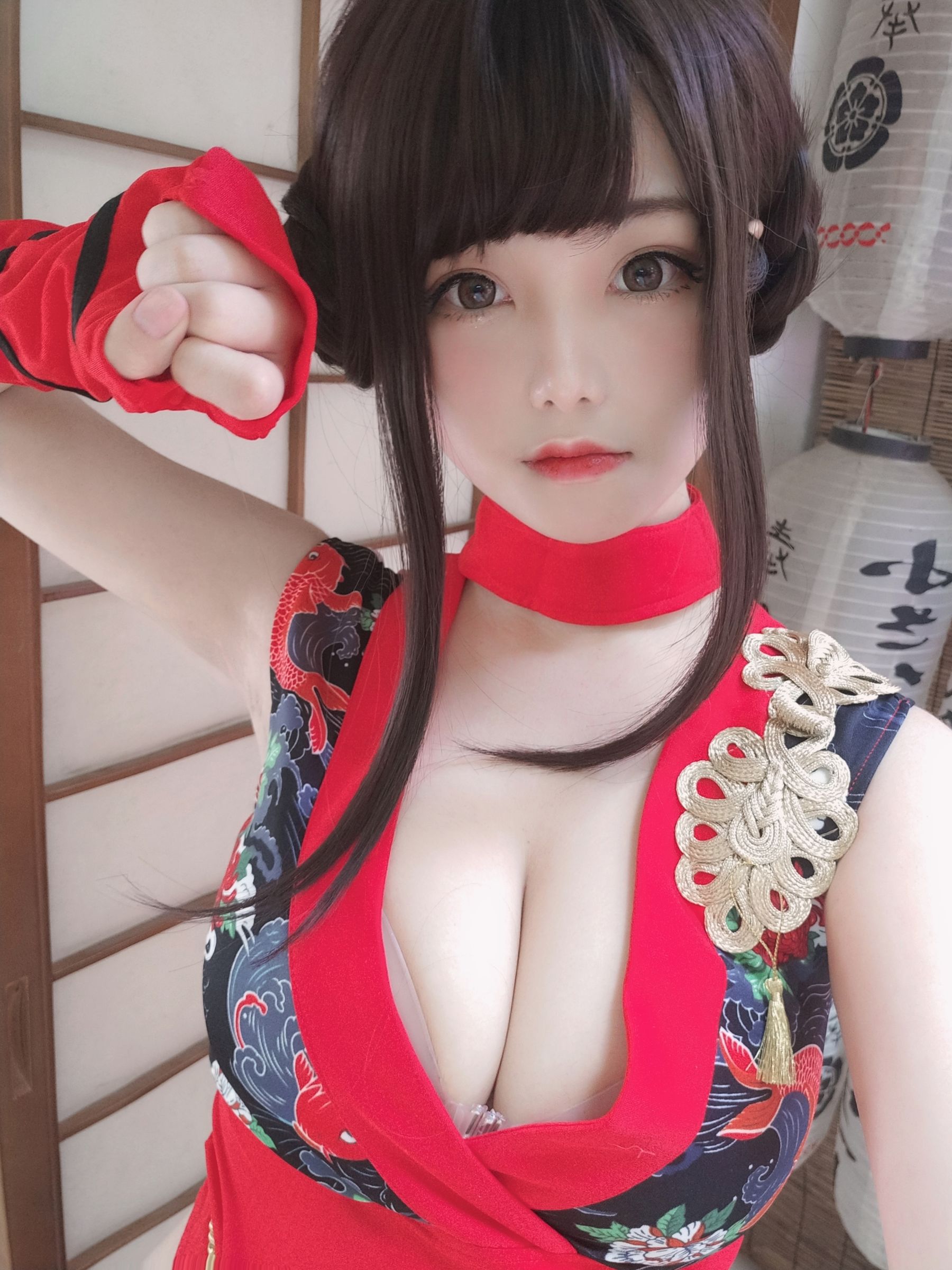 [COS福利] 萌系小姐姐蜜汁猫裘 - 红武士