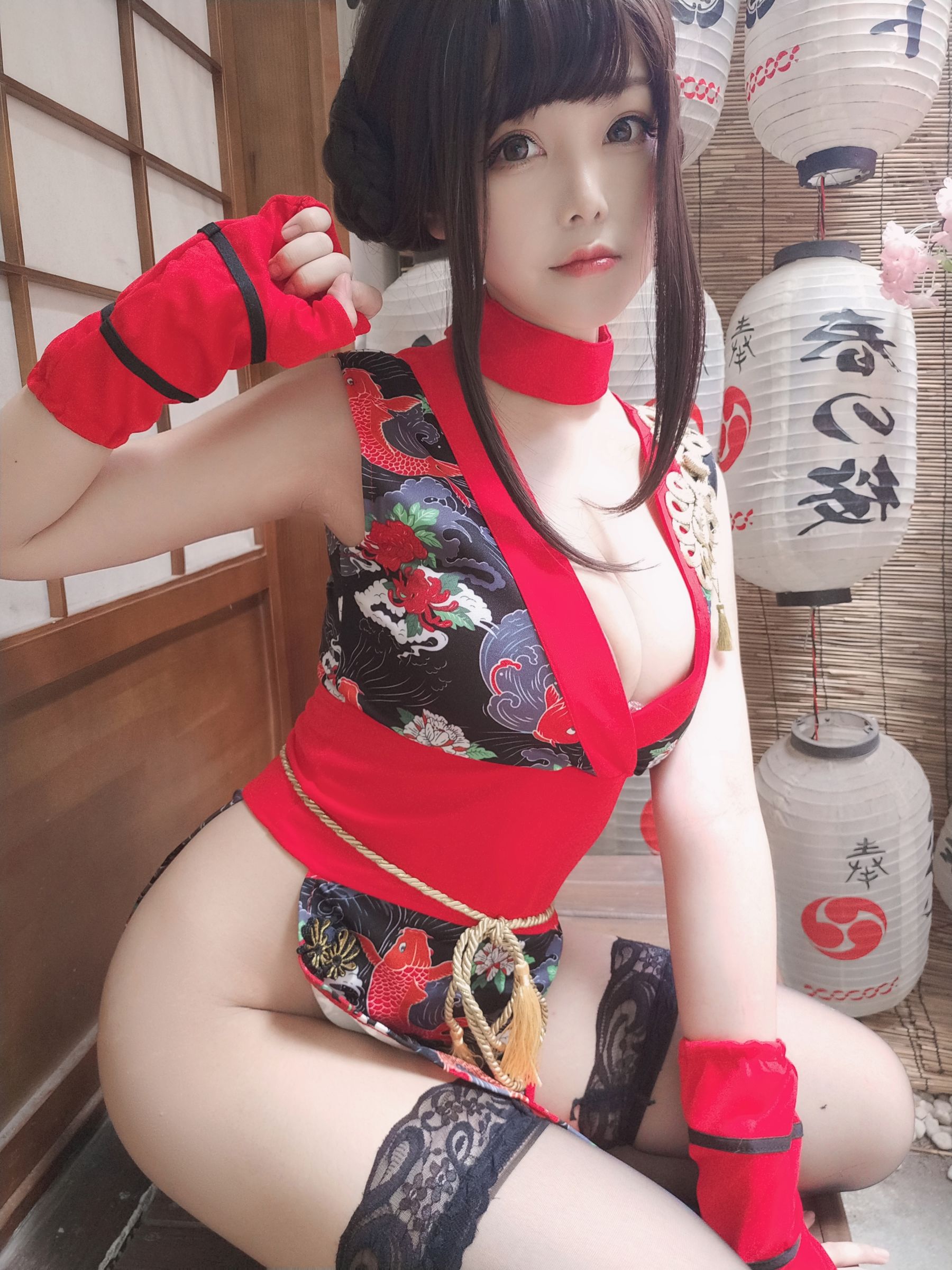 [COS福利] 萌系小姐姐蜜汁猫裘 - 红武士
