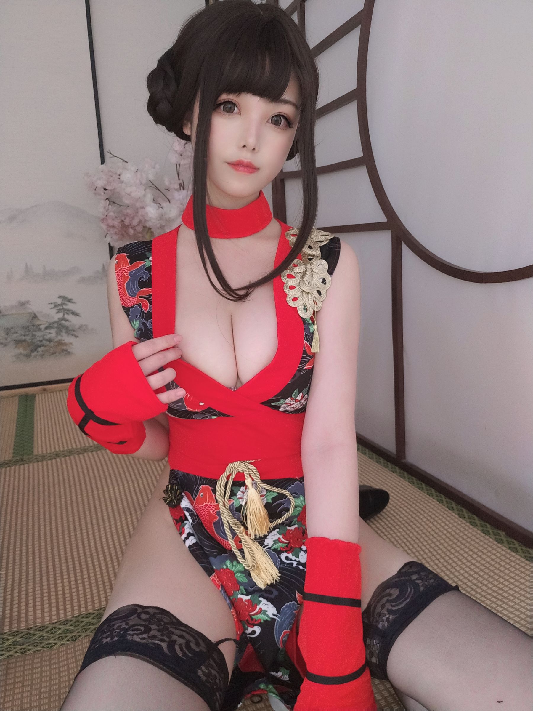 [COS福利] 萌系小姐姐蜜汁猫裘 - 红武士