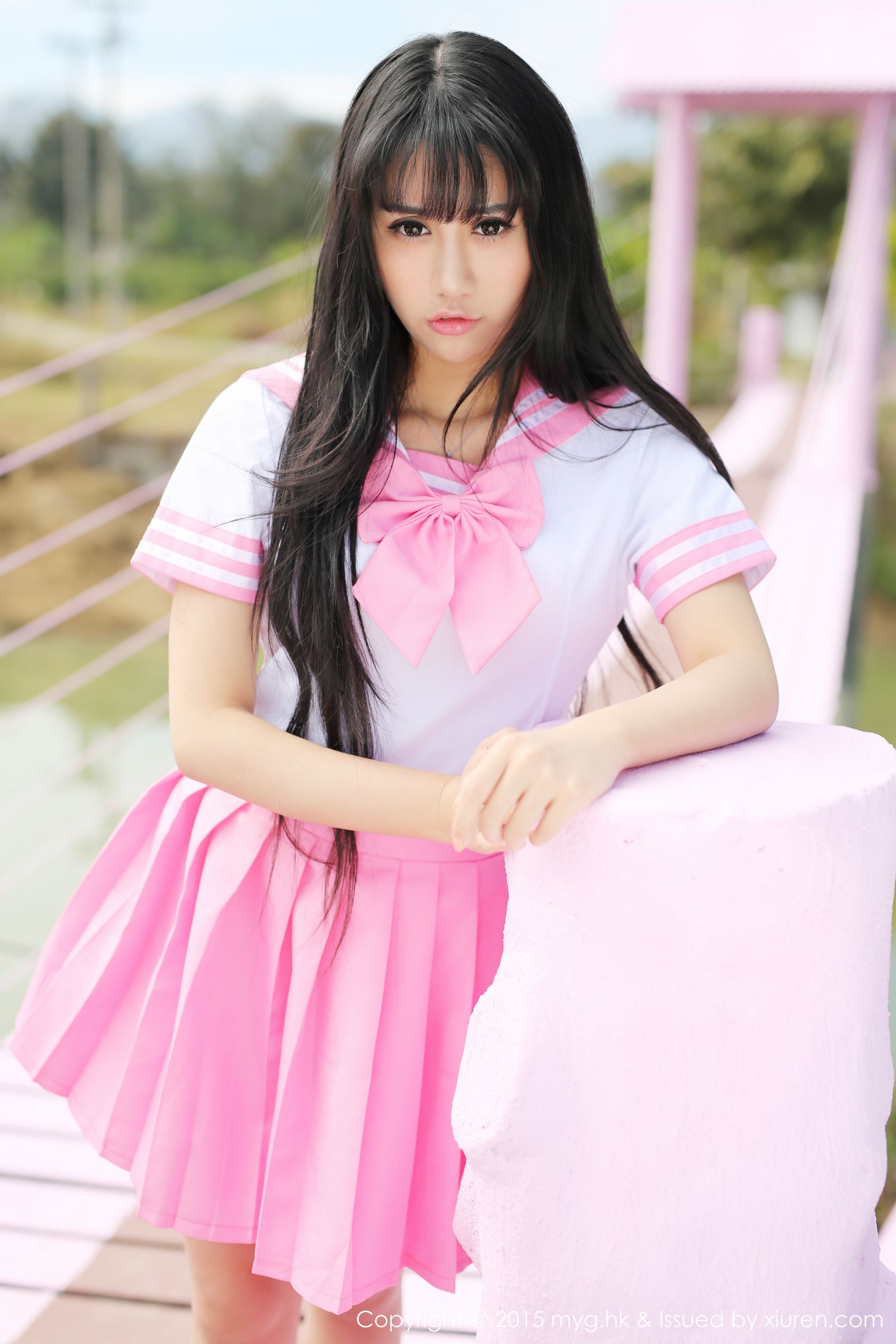 杨晓青儿《泰国Pai县》校服+热裤+内衣 [美媛馆MyGirl] Vol.099