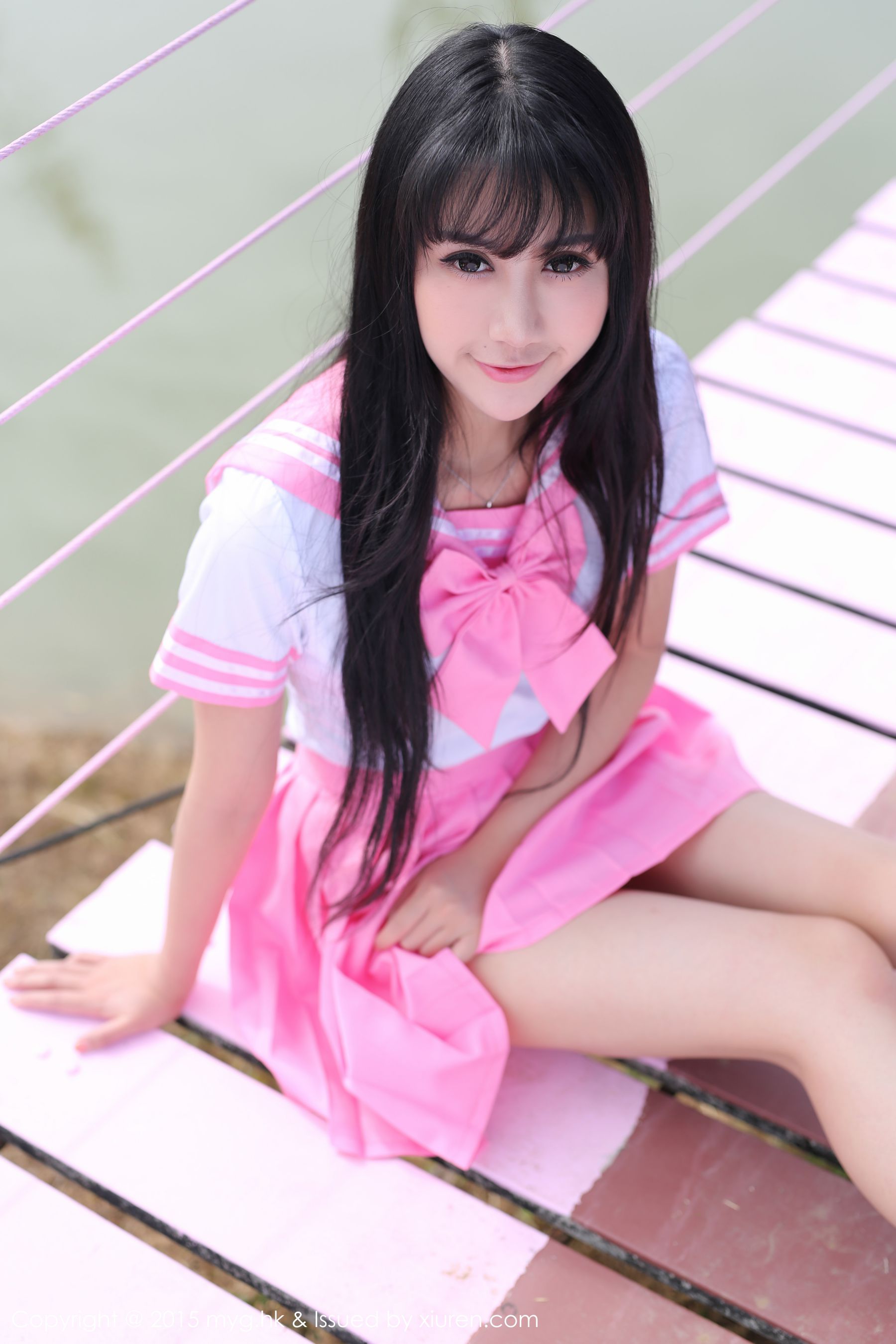 杨晓青儿《泰国Pai县》校服+热裤+内衣 [美媛馆MyGirl] Vol.099