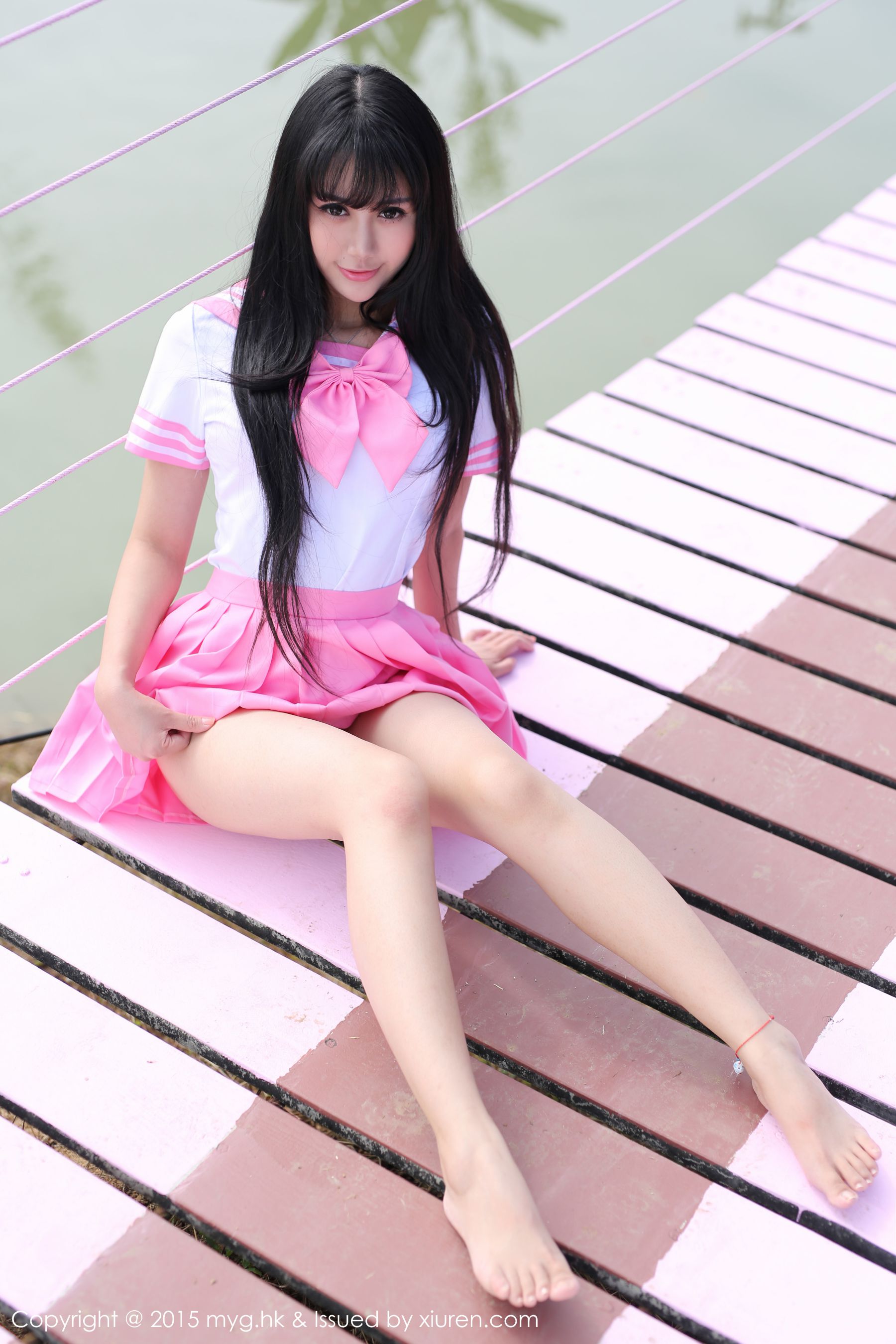 杨晓青儿《泰国Pai县》校服+热裤+内衣 [美媛馆MyGirl] Vol.099