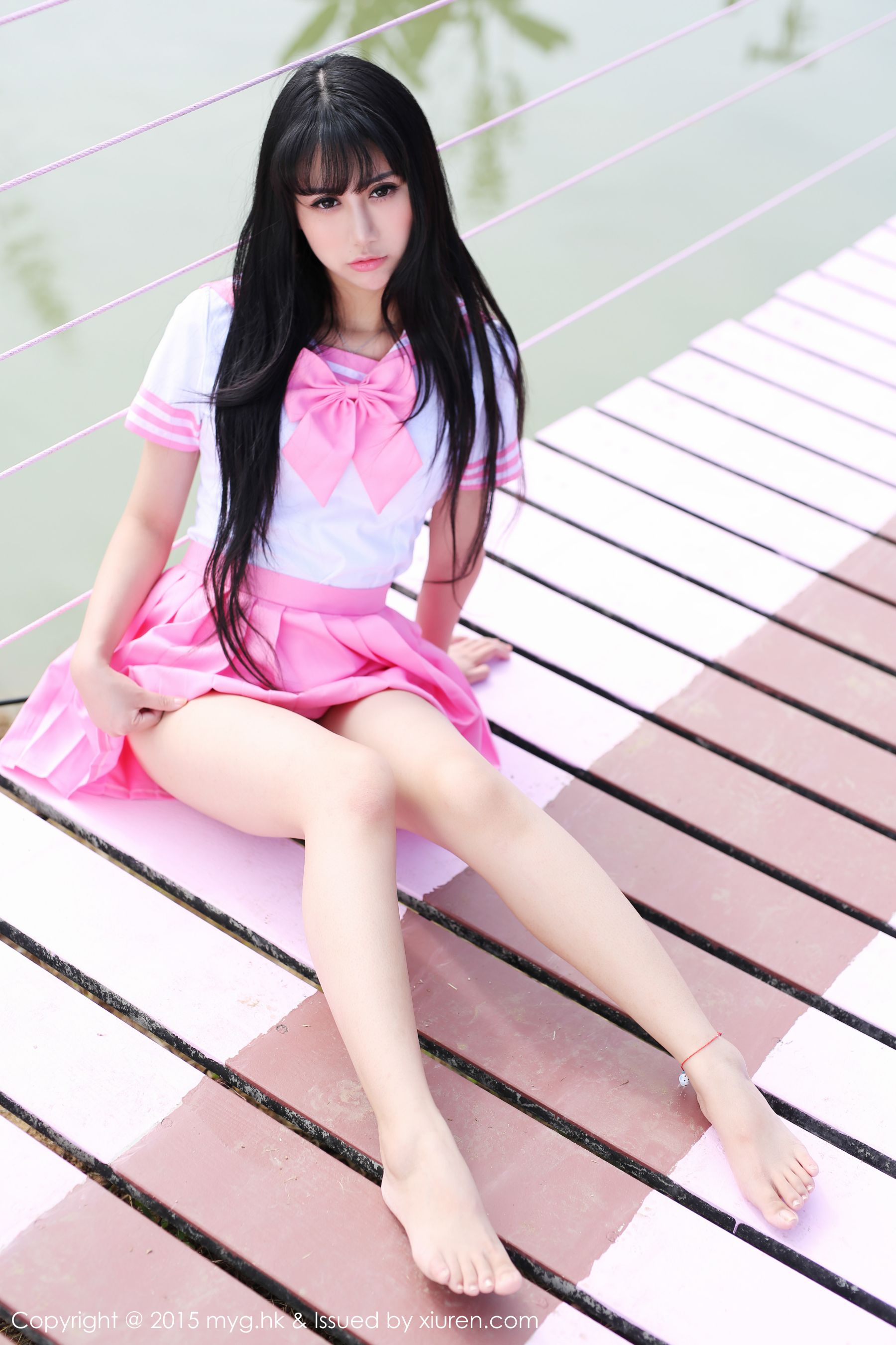 杨晓青儿《泰国Pai县》校服+热裤+内衣 [美媛馆MyGirl] Vol.099