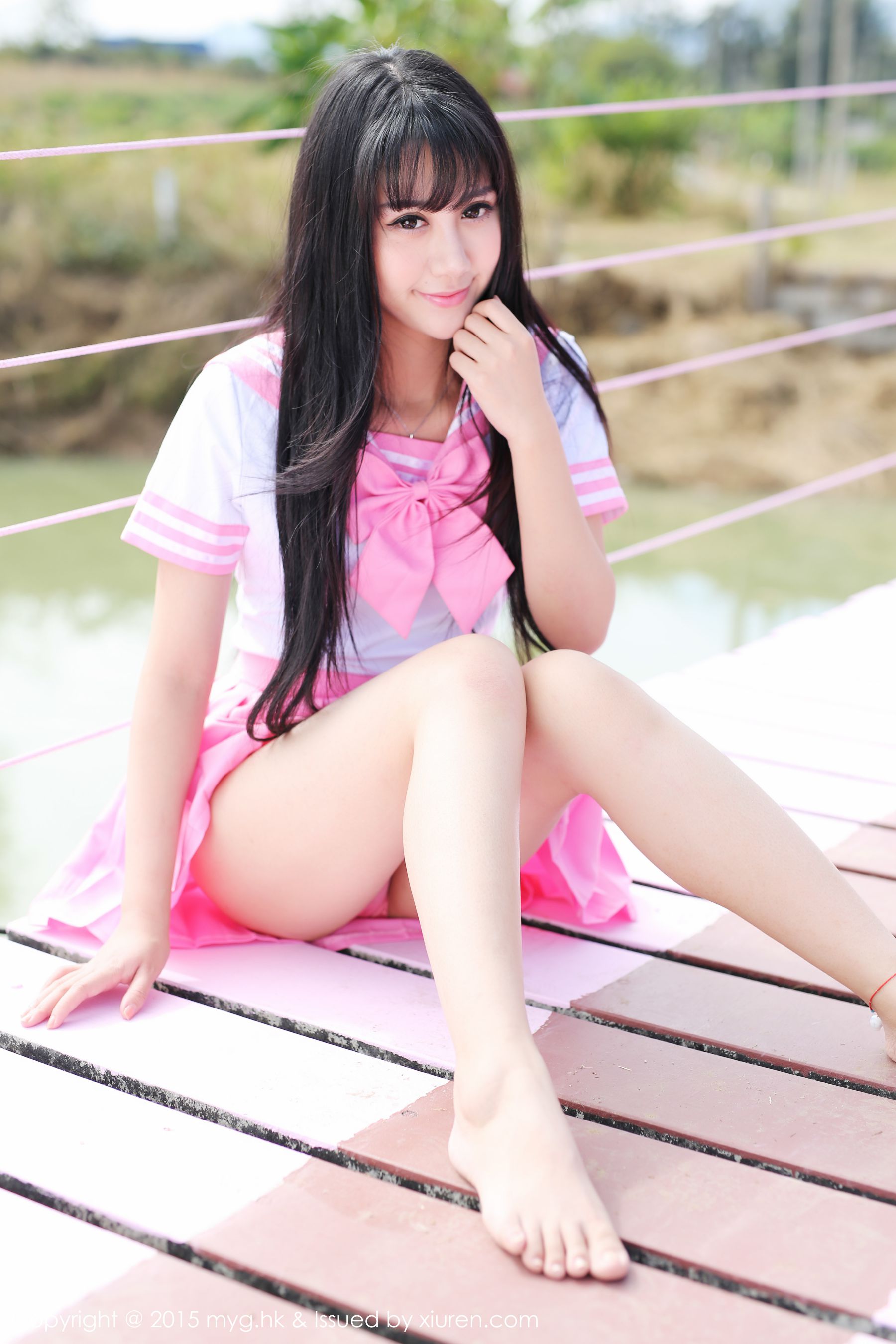 杨晓青儿《泰国Pai县》校服+热裤+内衣 [美媛馆MyGirl] Vol.099