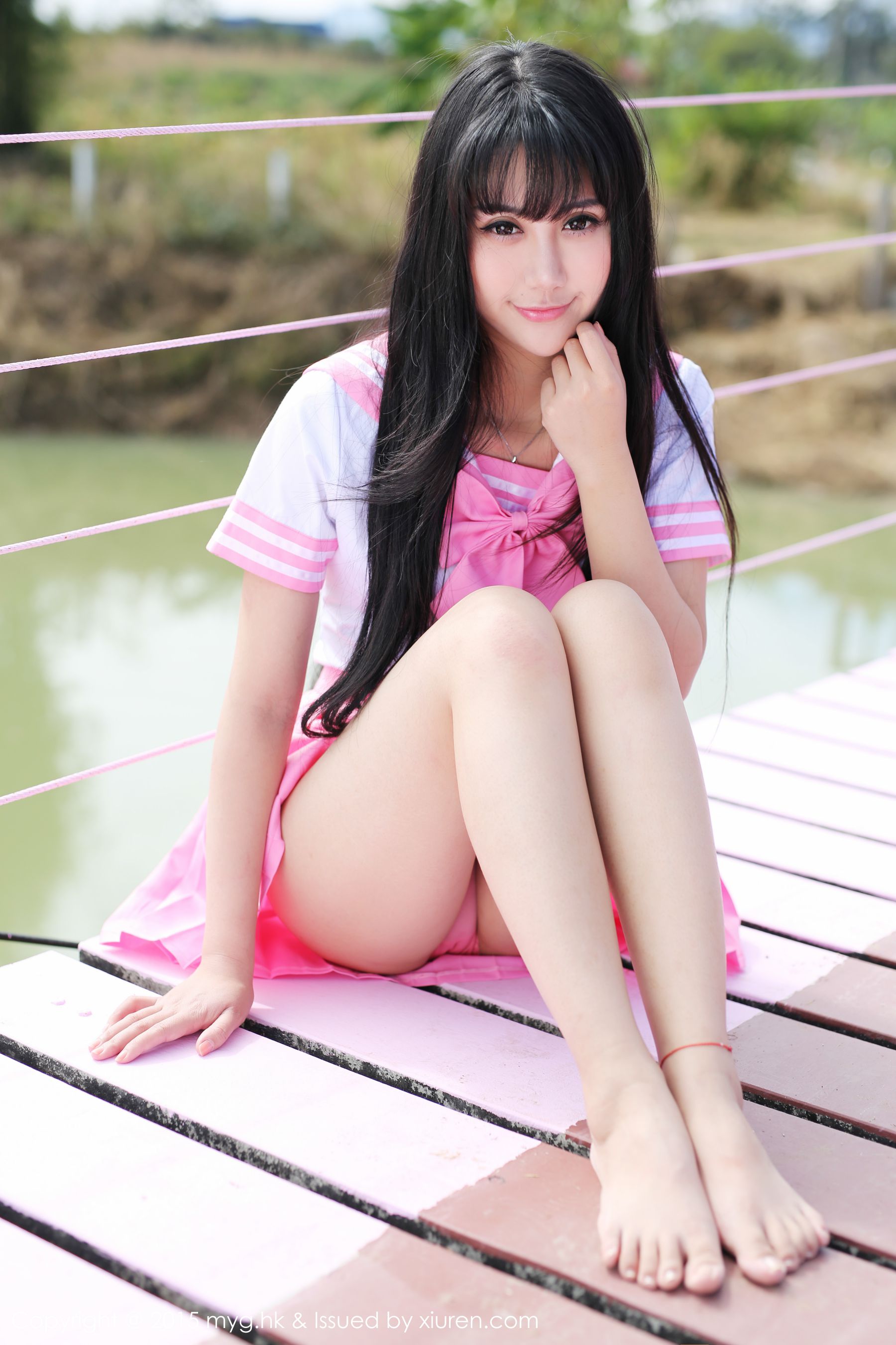 杨晓青儿《泰国Pai县》校服+热裤+内衣 [美媛馆MyGirl] Vol.099