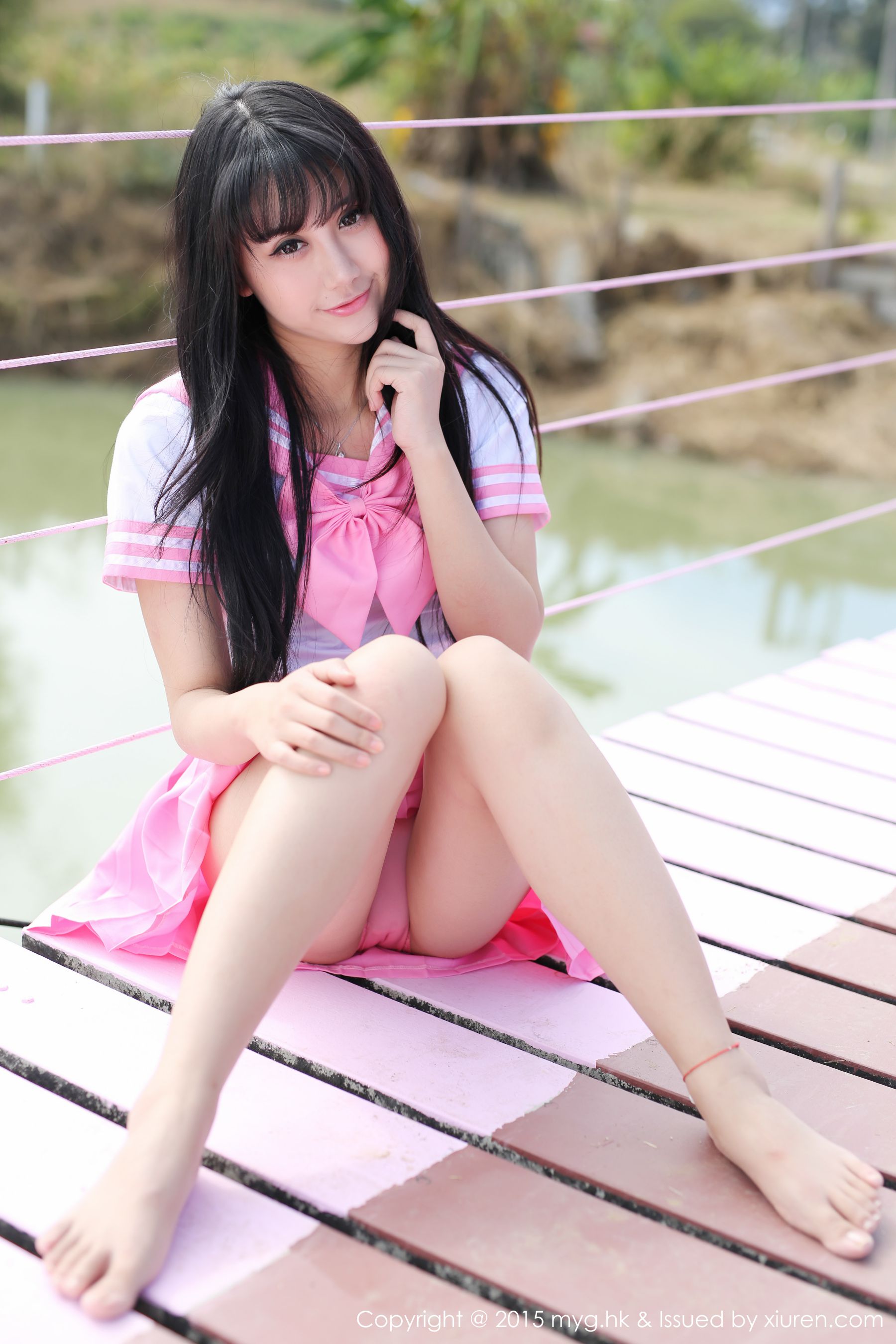 杨晓青儿《泰国Pai县》校服+热裤+内衣 [美媛馆MyGirl] Vol.099