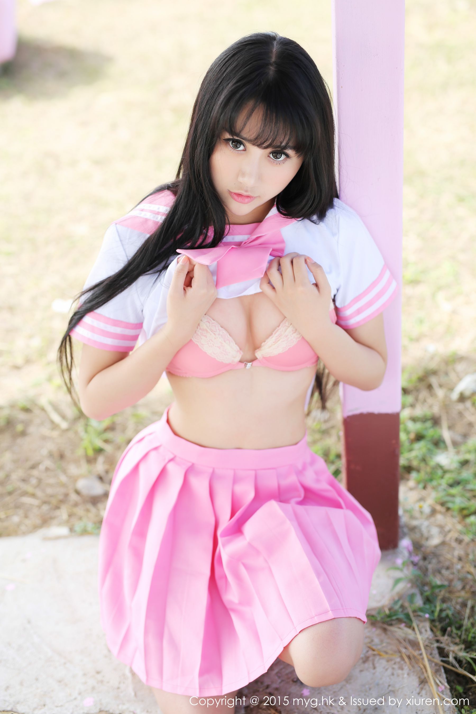 杨晓青儿《泰国Pai县》校服+热裤+内衣 [美媛馆MyGirl] Vol.099