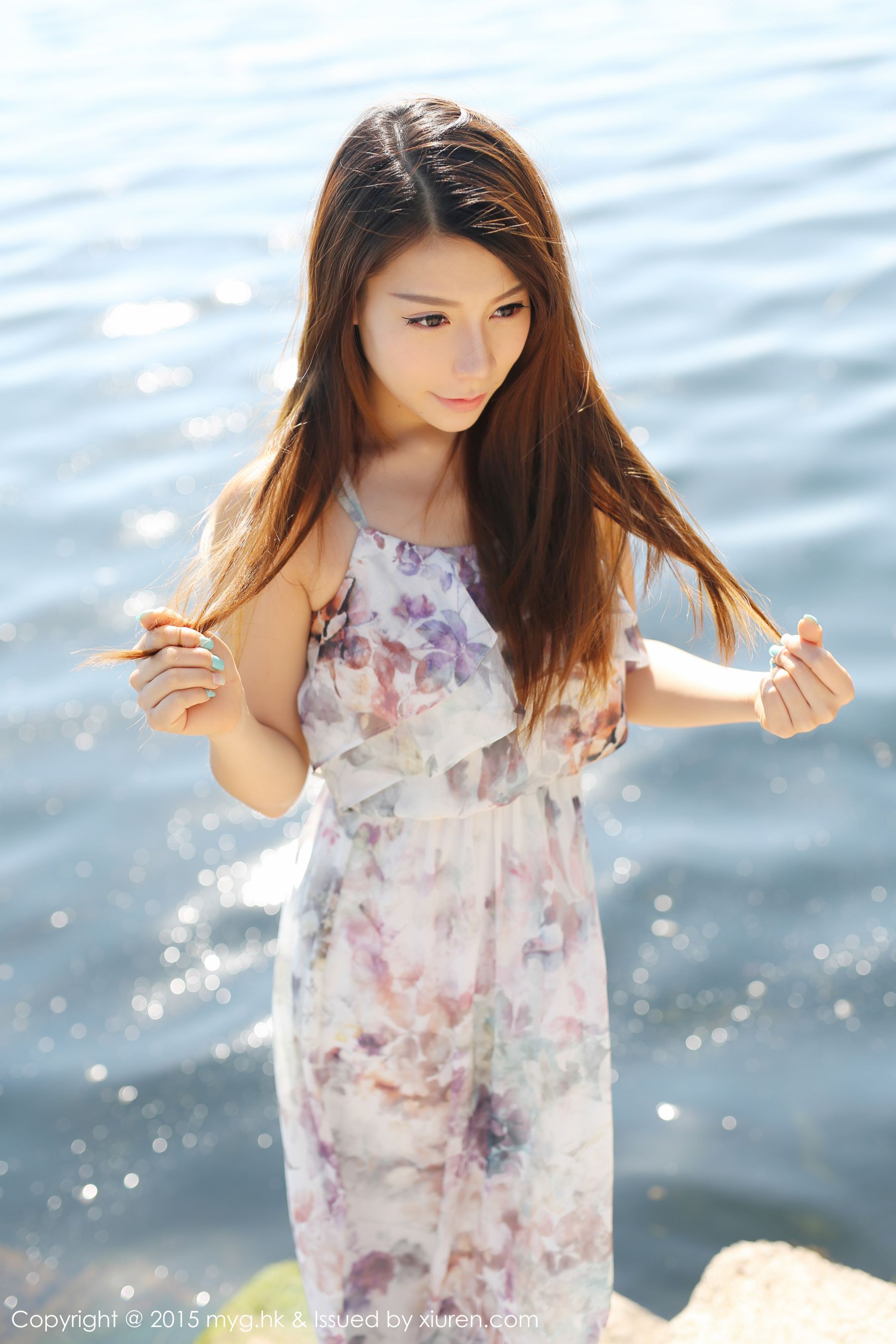 Vetiver嘉宝贝儿《小清新唯美长裙+牛仔装》 [美媛馆MyGirl] Vol.106