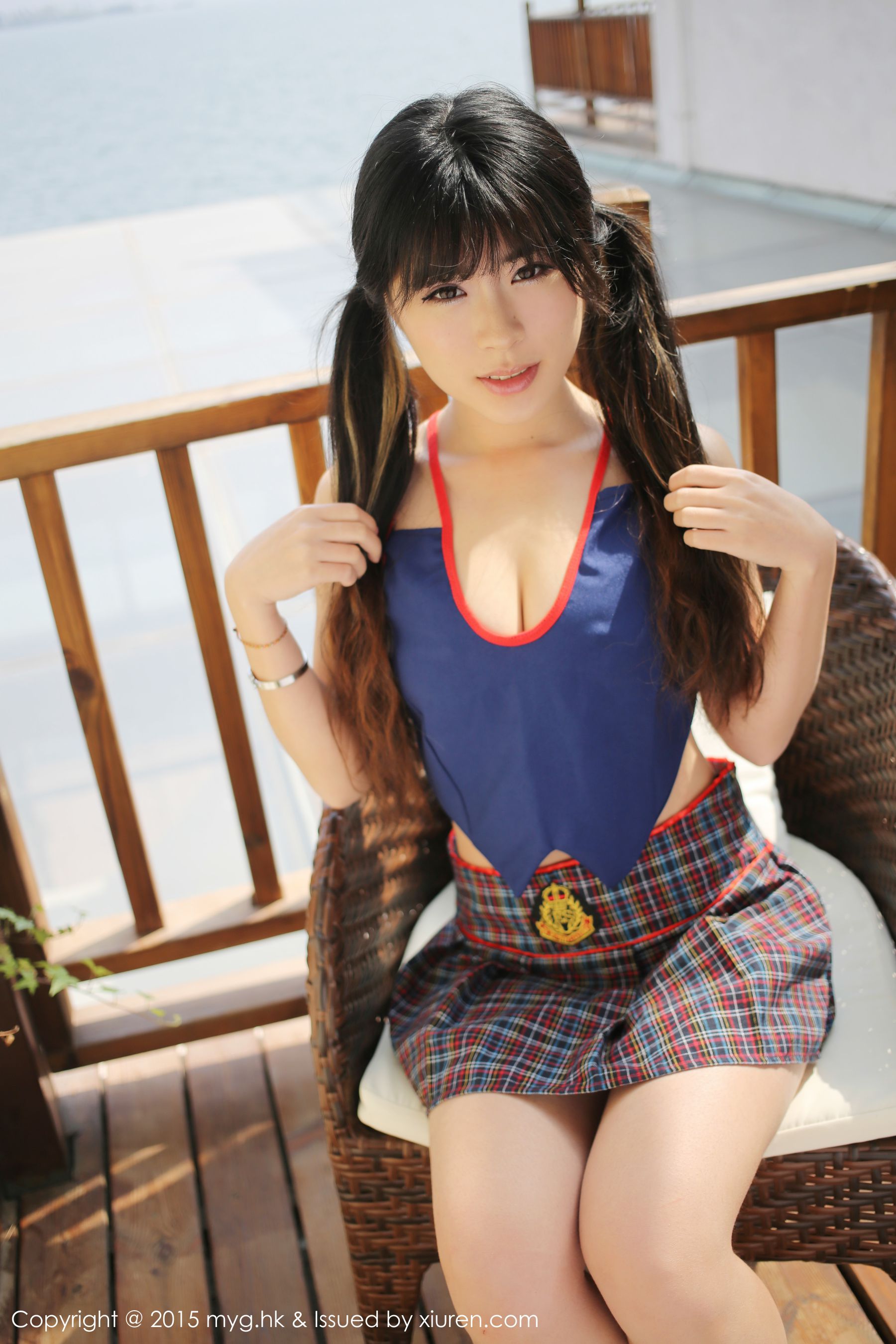 刘雪妮Verna《大理旅拍》内衣+英伦校服 [美媛馆MyGirl] Vol.108