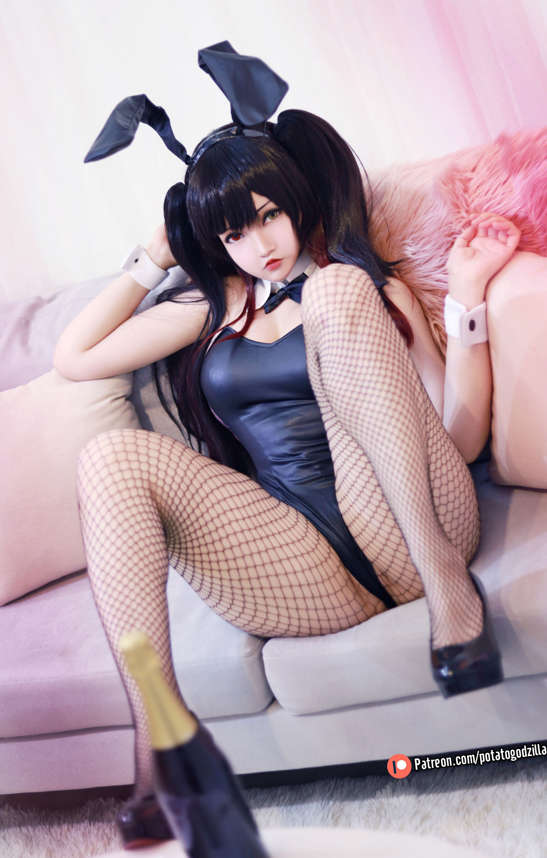 [COS福利] Coser小姐姐Potato Godzilla - Kurumi Tokisaki Bunny Girl
