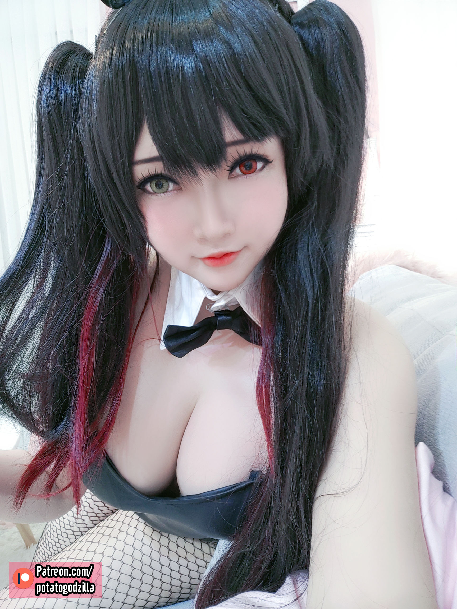 [COS福利] Coser小姐姐Potato Godzilla - Kurumi Tokisaki Bunny Girl