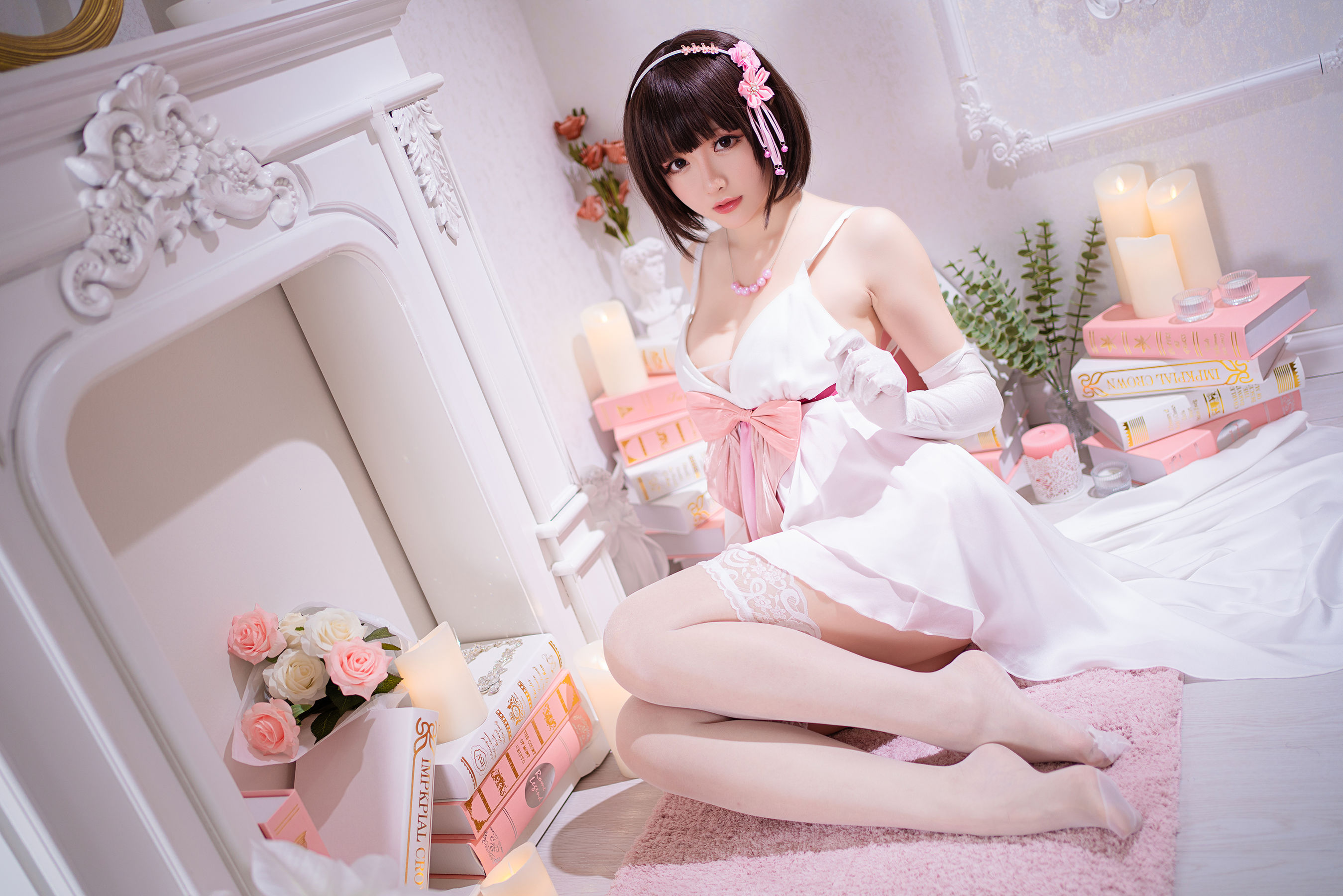 [COS福利] Coser小姐姐星之迟迟 - 加藤惠 特典礼服