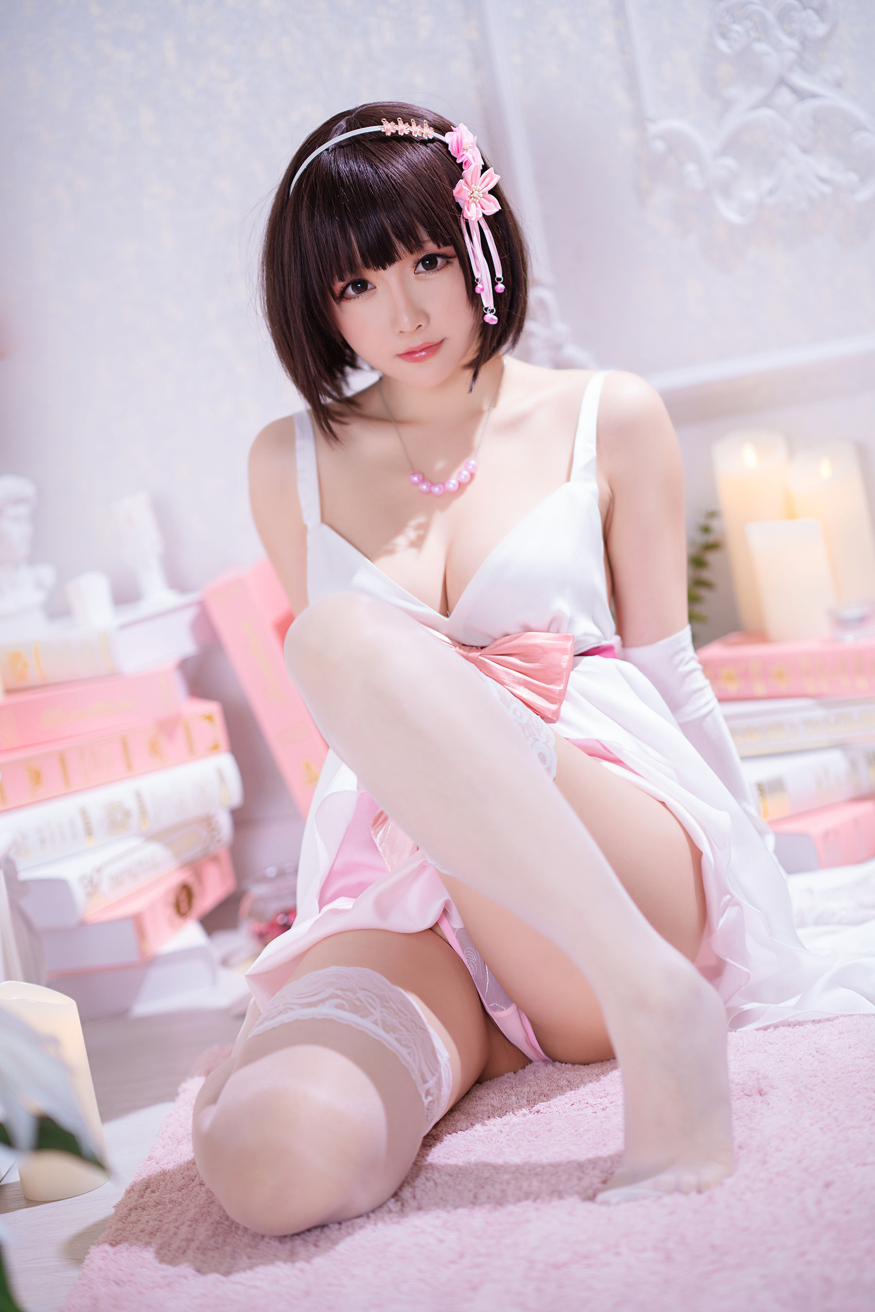 [COS福利] Coser小姐姐星之迟迟 - 加藤惠 特典礼服