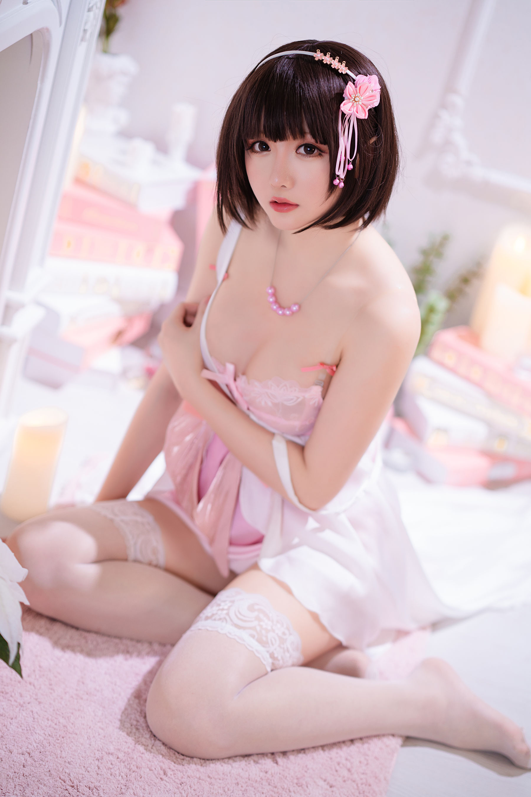 [COS福利] Coser小姐姐星之迟迟 - 加藤惠 特典礼服