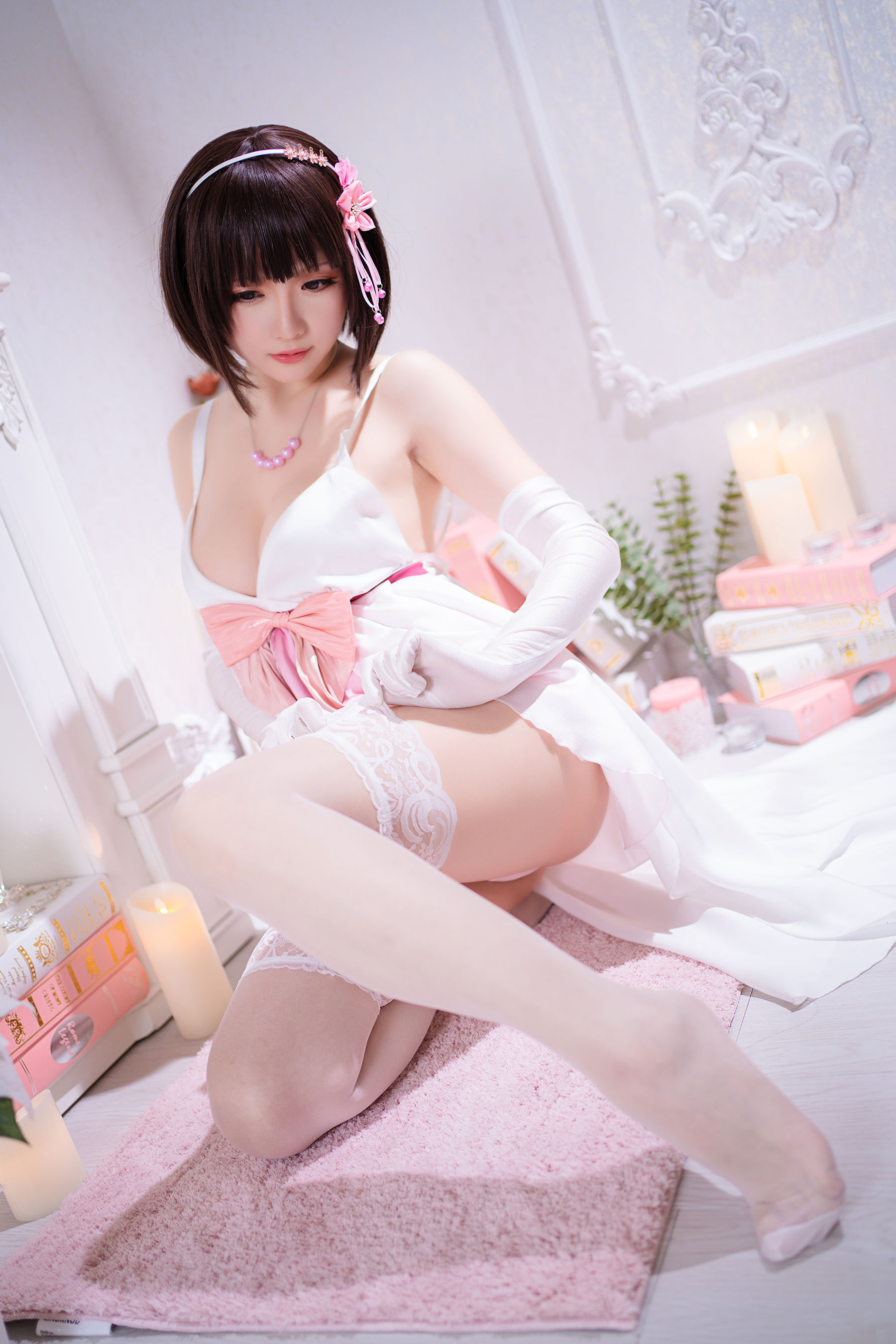 [COS福利] Coser小姐姐星之迟迟 - 加藤惠 特典礼服